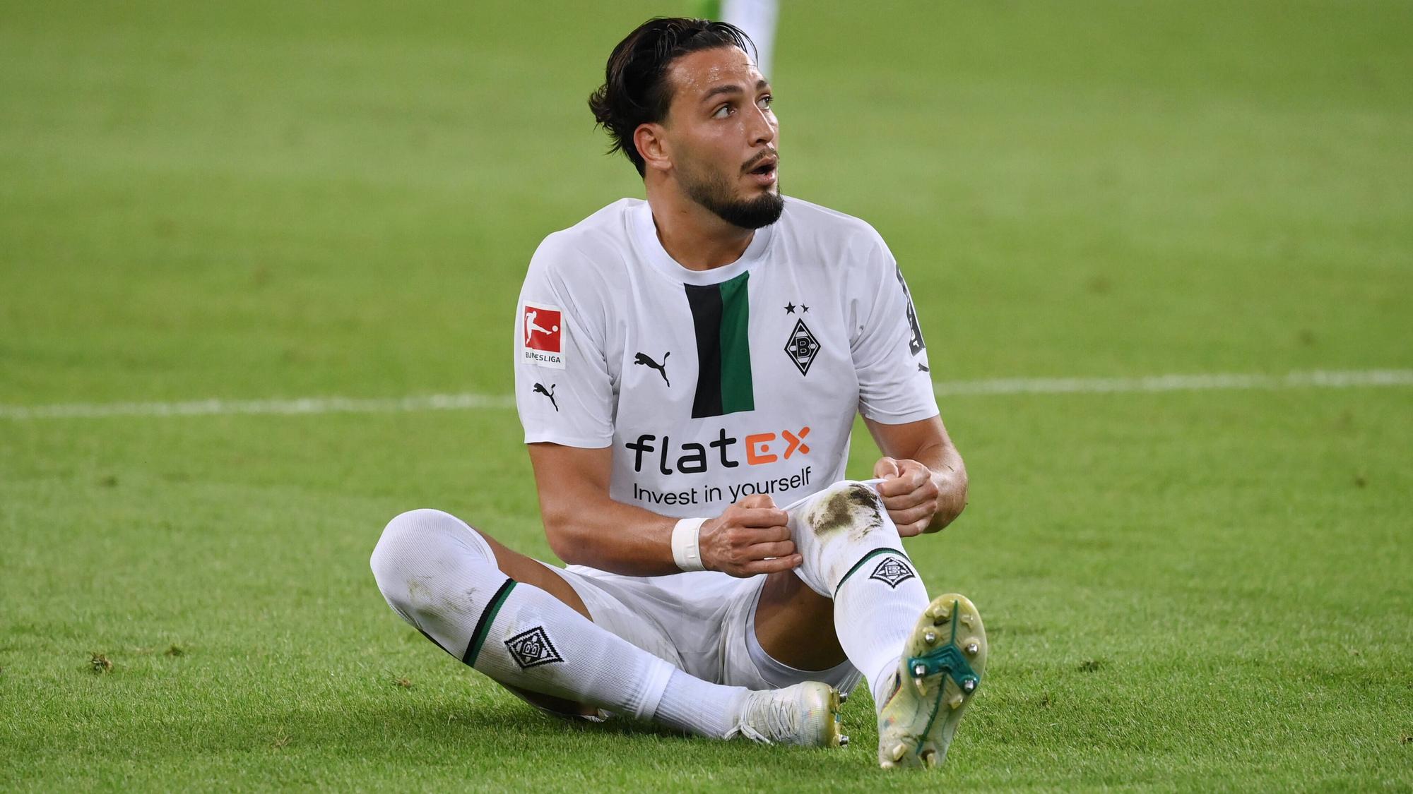 Ramy Bensebaini von Borussia Mönchengladbach, hier am 19. August beim Spiel gegen Hertha BSC im Borussia-Park, wird das Top-Spiel gegen Bayern München am Samstagabend (27. August 2022) wohl krankheitsbedingt verpassen.