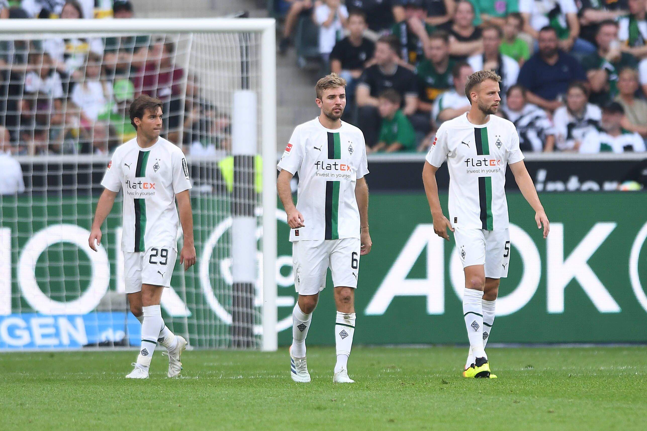 Bilden sie am Sonntag die Abwehrkette von Borussia Mönchengladbach? Joe Scally, Christoph Kramer und Marvin Friedrich (v.l.n.r.) am 4. September 2022 beim Heimspiel gegen Mainz 05.