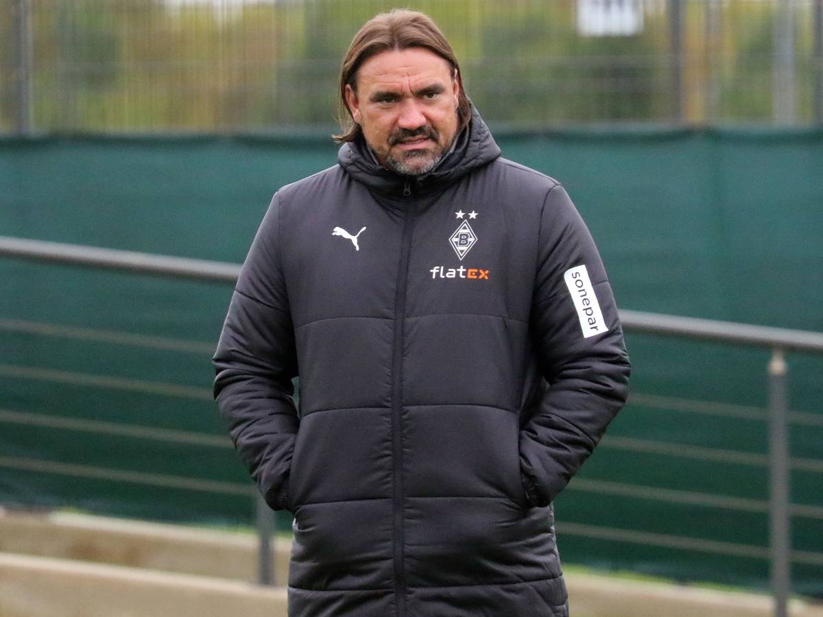 Trainer Daniel Farke am 14. September 2022 beim Training von Borussia Mönchengladbach im Borussia-Park.