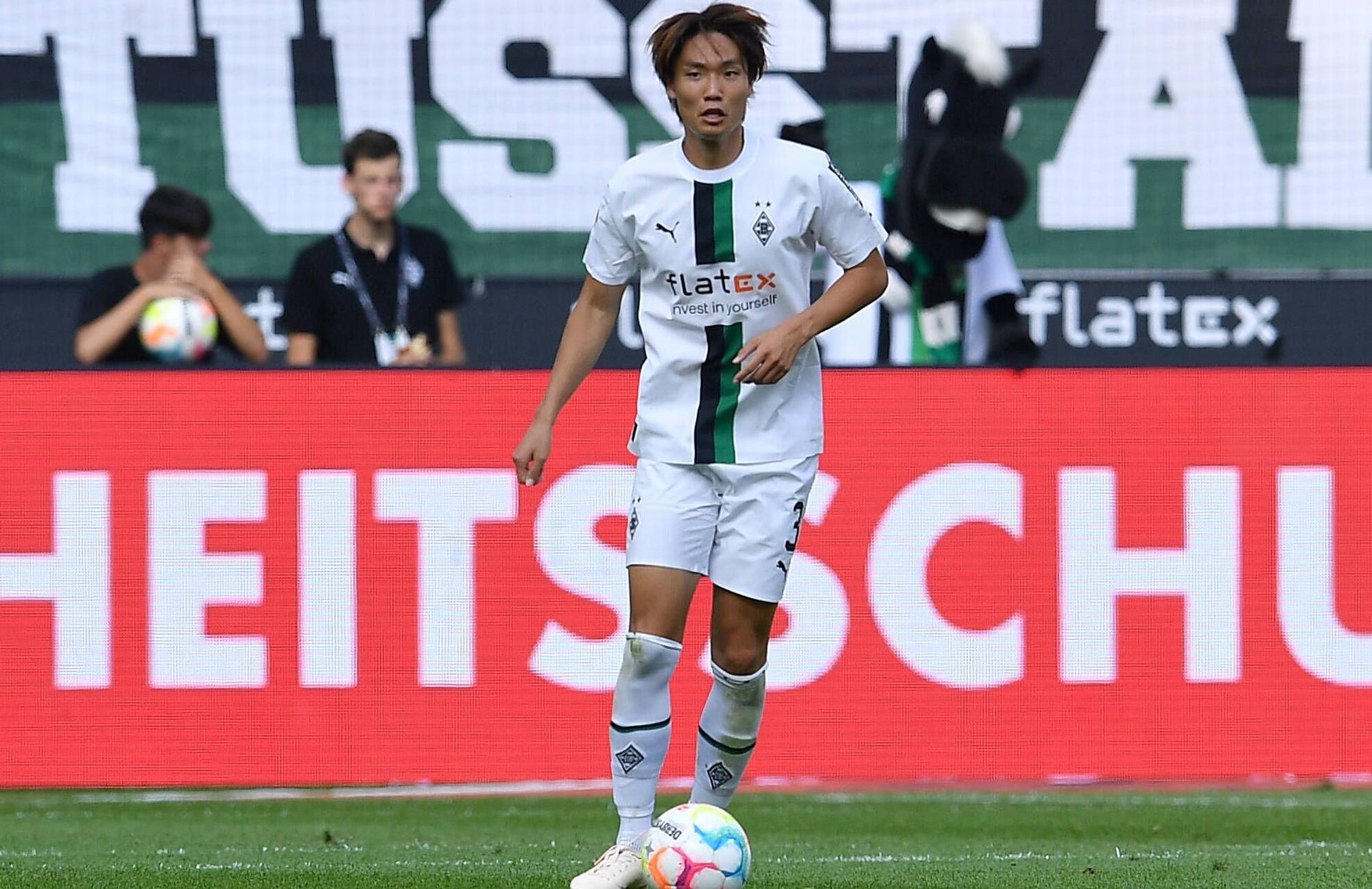 Ko Itakura in seinem dritten Heimspiel für Borussia Mönchengladbach am 4, September 2022 nach seinem Wechsel im Sommer 2022.