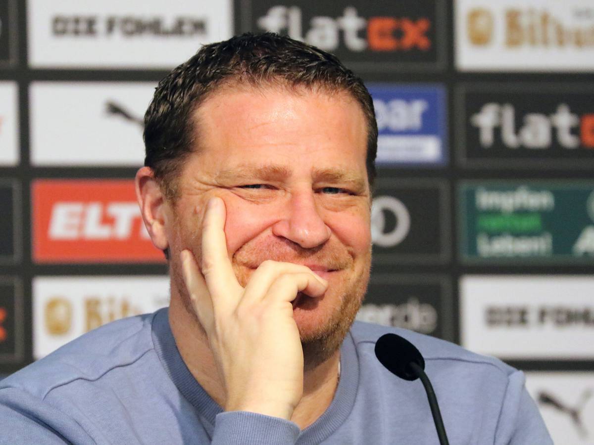 Max Eberl bei einer Pressekonferenz seines damaligen Vereins Borussia Mönchengladbach gegen seinen künftigen Arbeitgeber RB Leipzig am 9. Dezember 2021.