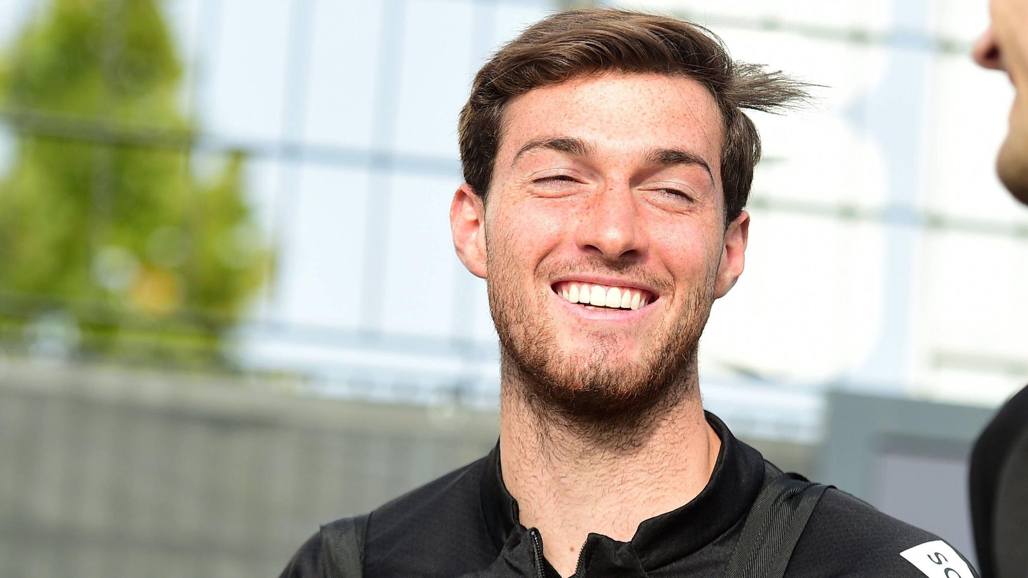 Joe Scally von Borussia Mönchengladbach hat in einem Interview über typisch deutsche Marotten gesprochen. Das Foto zeigt ihn am 12. Oktober 2022 beim Training auf dem Fohlenplatz.