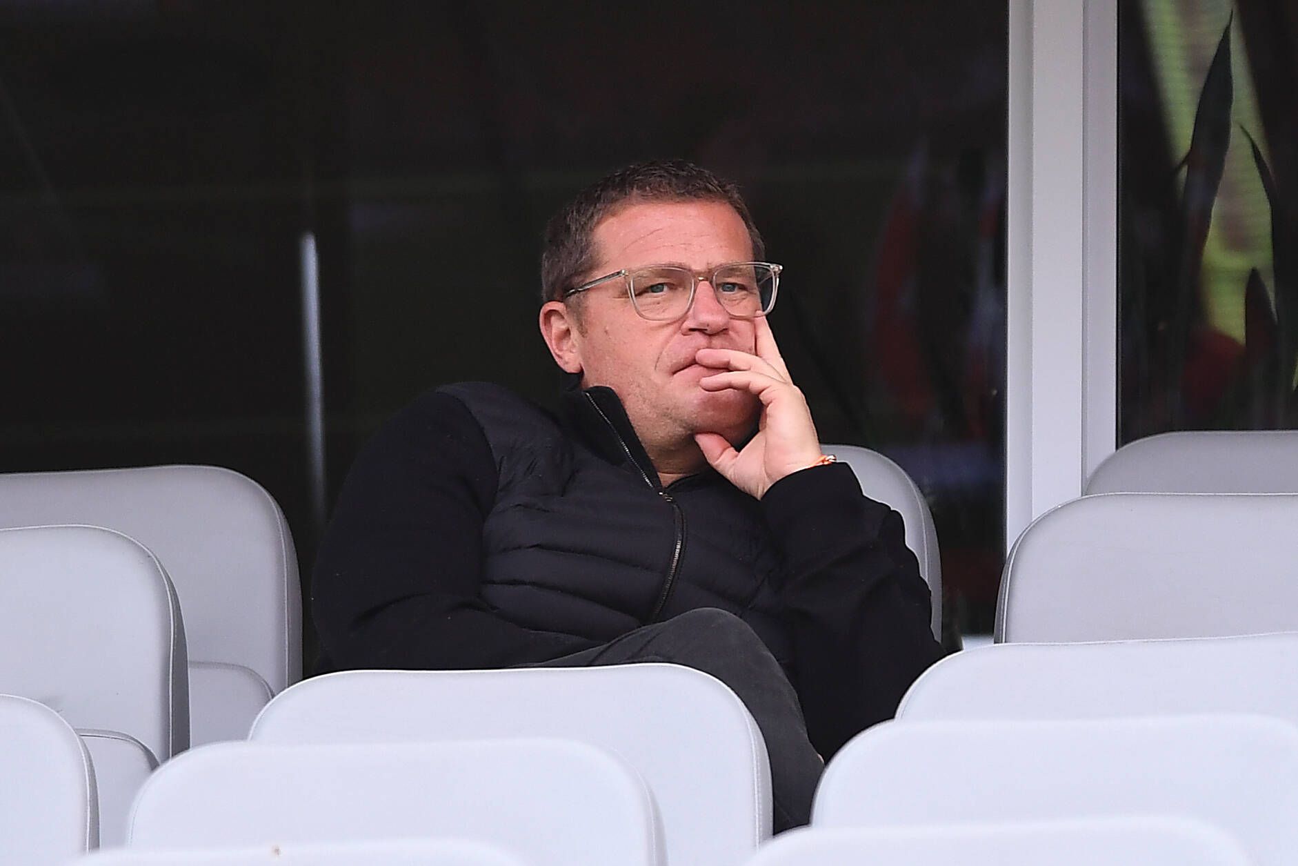 Tribünengast Max Eberl: Der ehemalige Sportdirektor von Borussia Mönchengladbach saß am 22. Oktober 2022 beim Bundesliga-Spiel Bayer Leverkusen gegen den VfL Wolfsburg auf der Tribüne.