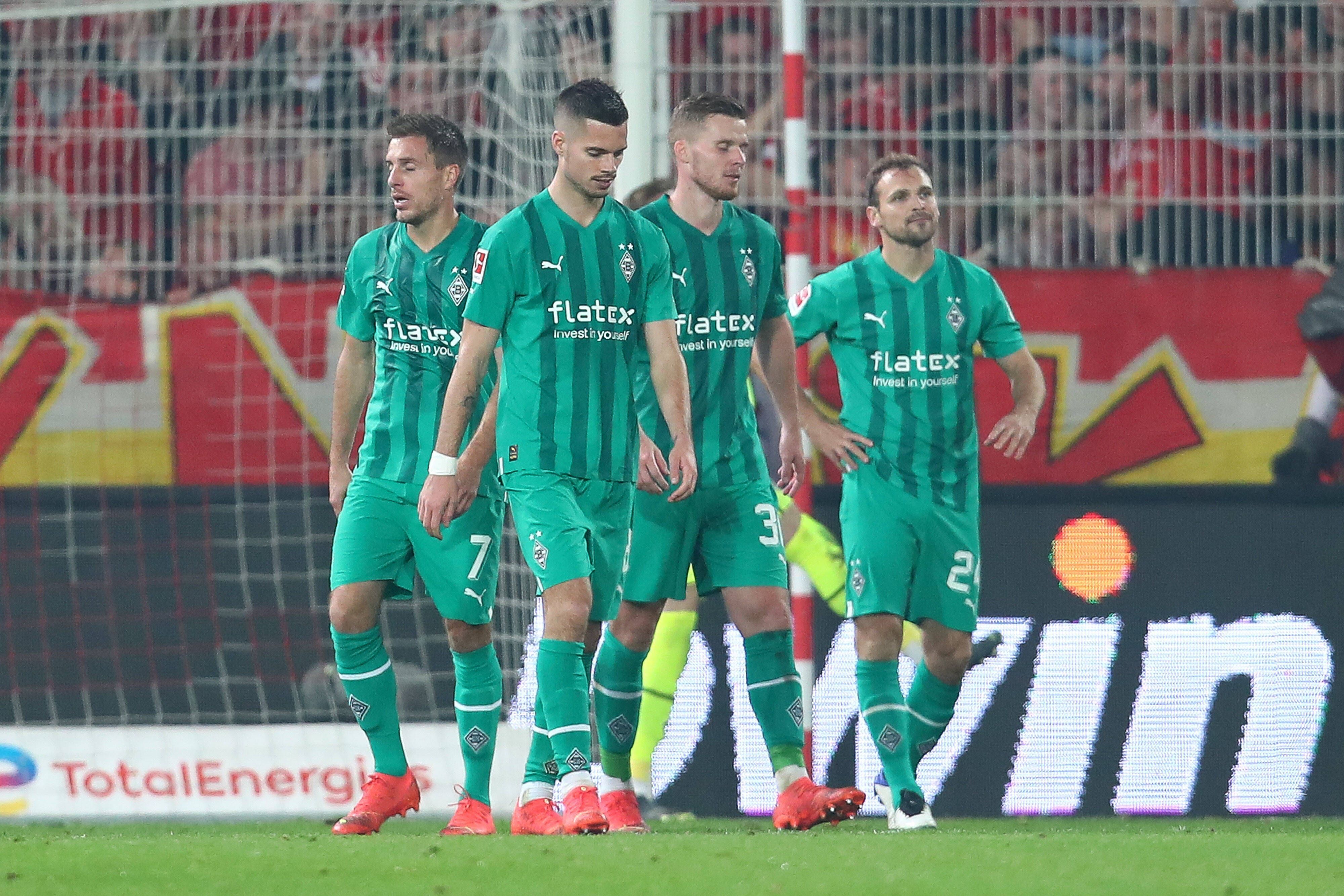 Die Enttäuschung ist groß bei den Spielern von Borussia Mönchengladbach nach der Niederlage bei Union Berlin am 30. Oktober 2022.
