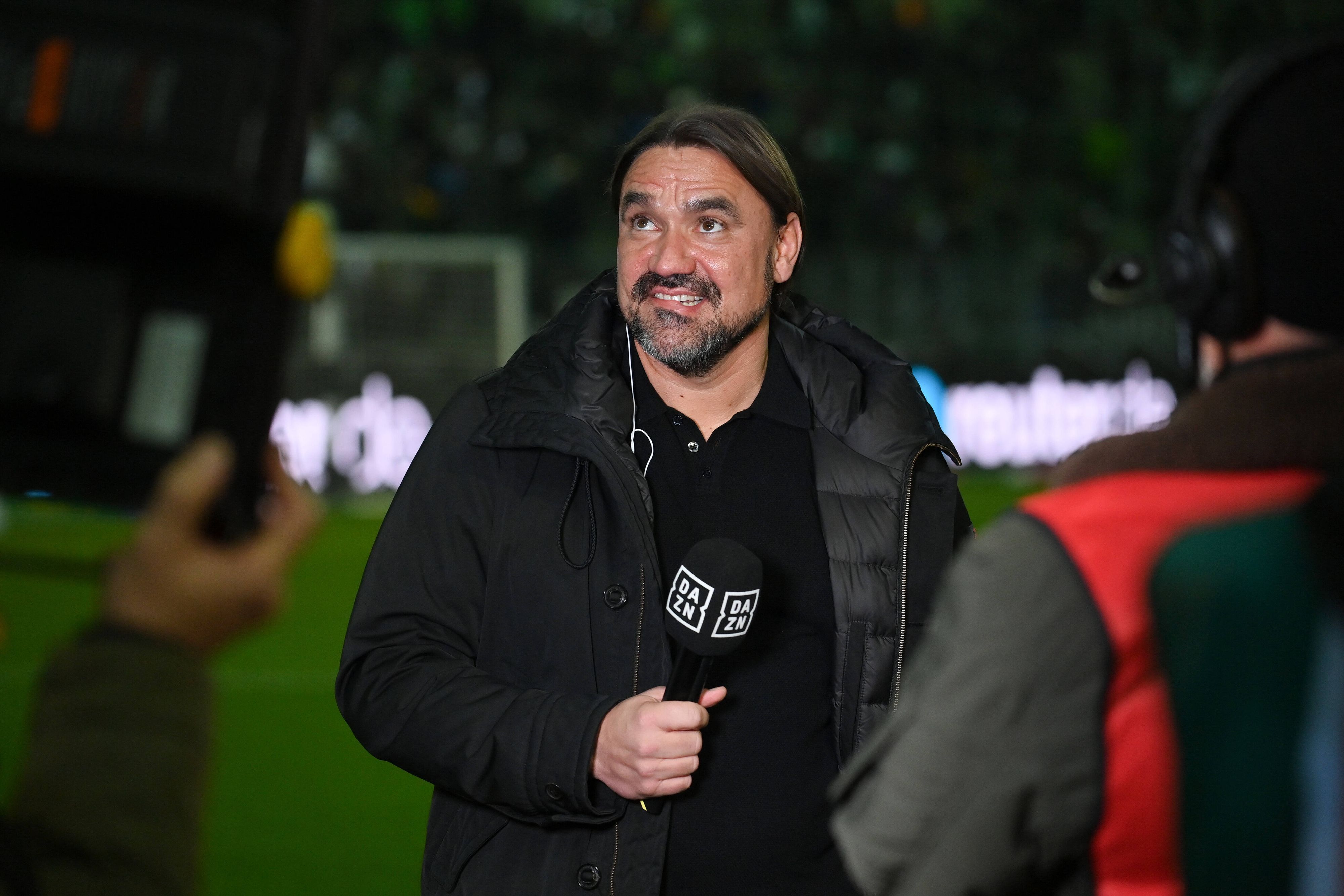 Daniel Farke, Trainer von Borussia Mönchengladbach, im Interview bei DAZN vor dem Spiel gegen den VfB Stuttgart am 4. November 2022.