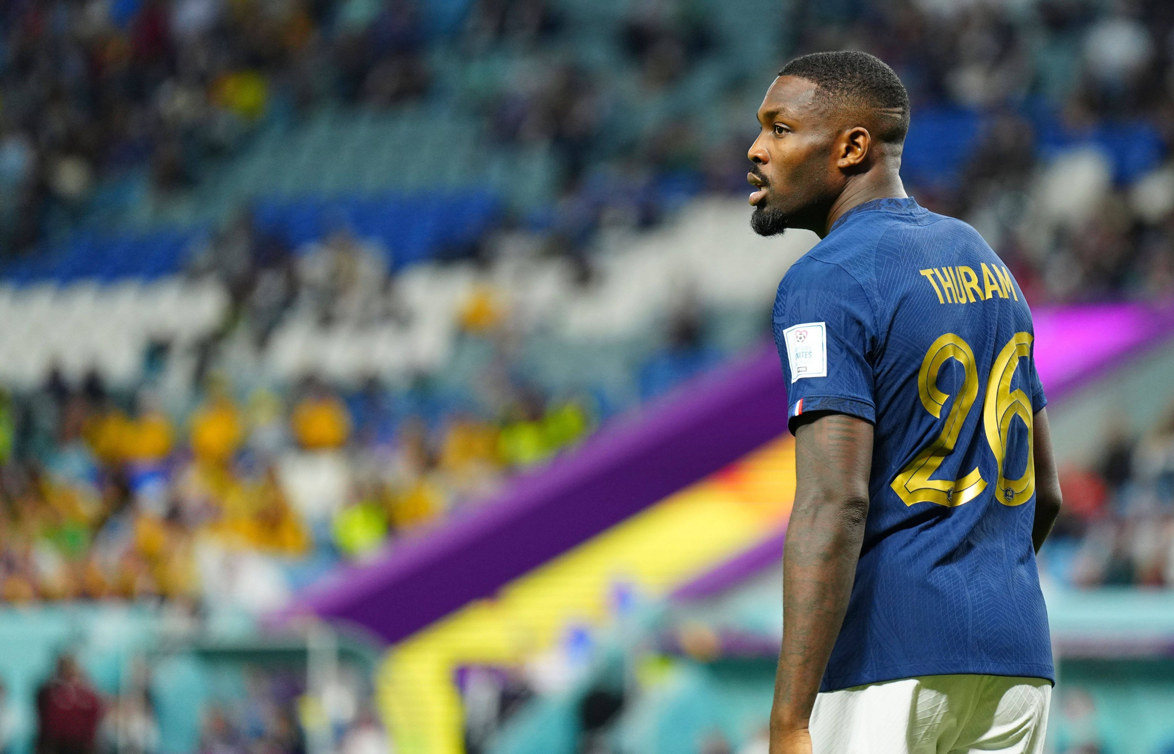 Marcus Thuram von Borussia Mönchengladbach, hier beim WM-Spiel zwischen Frankreich und Australien am 22. November 2022 in Katar, ist auf dem Transfermarkt sehr begehrt.
