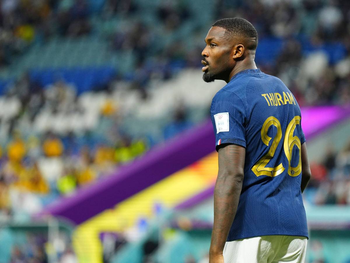 Marcus Thuram von Borussia Mönchengladbach, hier beim WM-Spiel zwischen Frankreich und Australien am 22. November 2022 in Katar, ist auf dem Transfermarkt sehr begehrt.