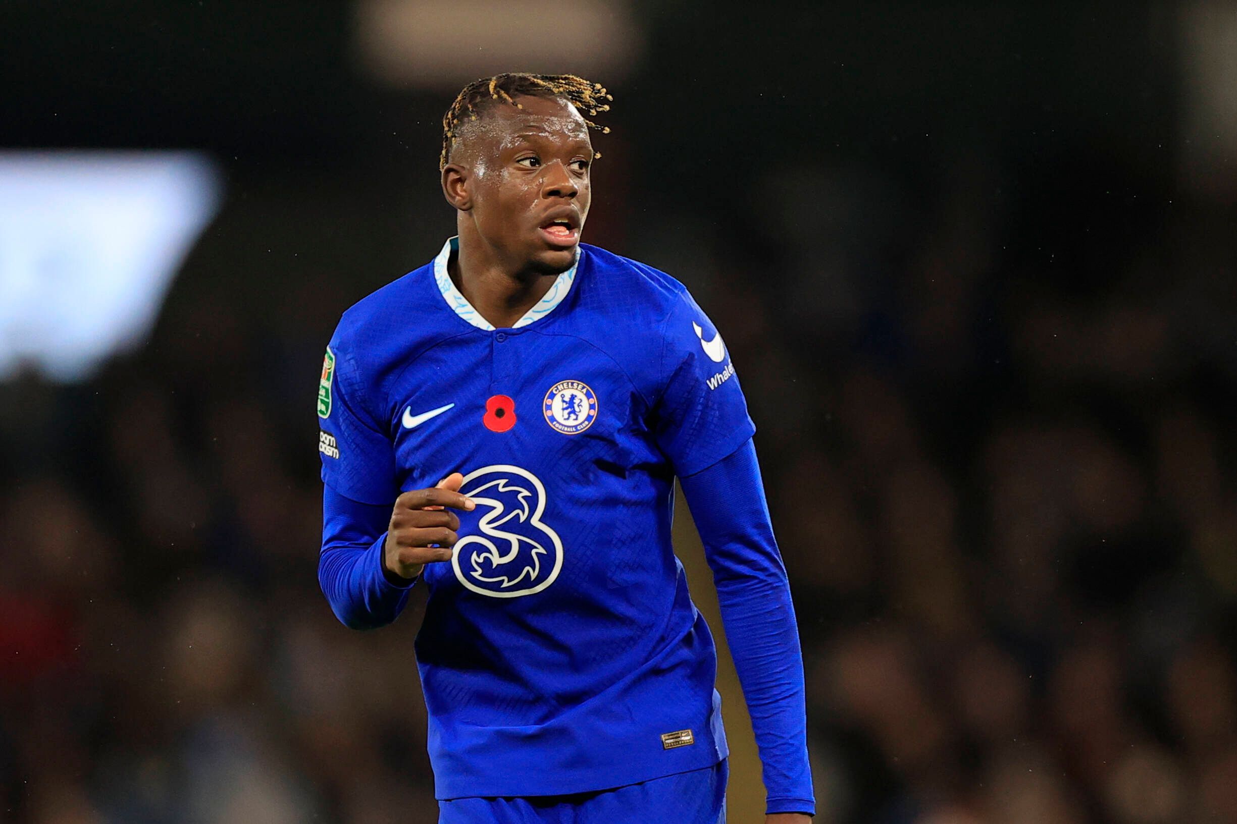 Denis Zakaria, Ex-Spieler von Borussia Mönchengladbach, hier bei einem Spiel des FC Chelsea gegen Manchester United im Carabao Cup am 9. November 2022.