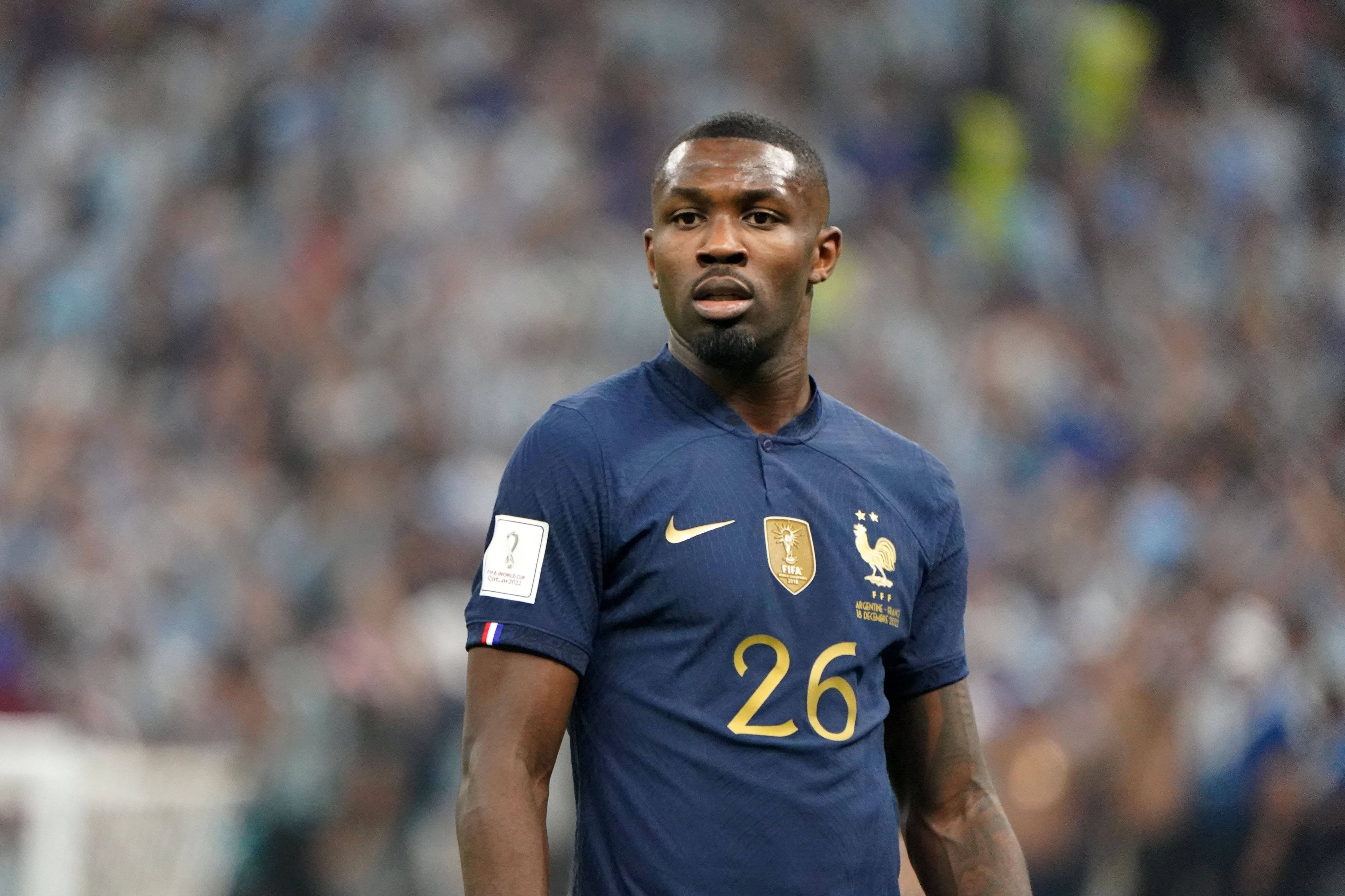Marcus Thuram von Borussia Mönchengladbach, hier im WM-Finale mit Frankreich gegen Argentinien am 18. Dezember 2022, ist auf dem Transfermarkt heiß begehrt.