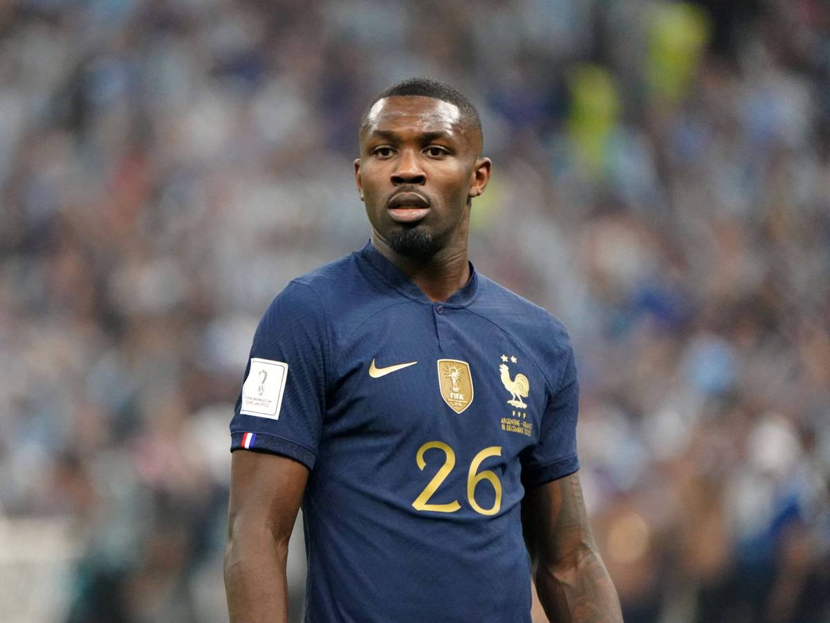 Marcus Thuram von Borussia Mönchengladbach, hier im WM-Finale mit Frankreich gegen Argentinien am 18. Dezember 2022, ist auf dem Transfermarkt heiß begehrt.
