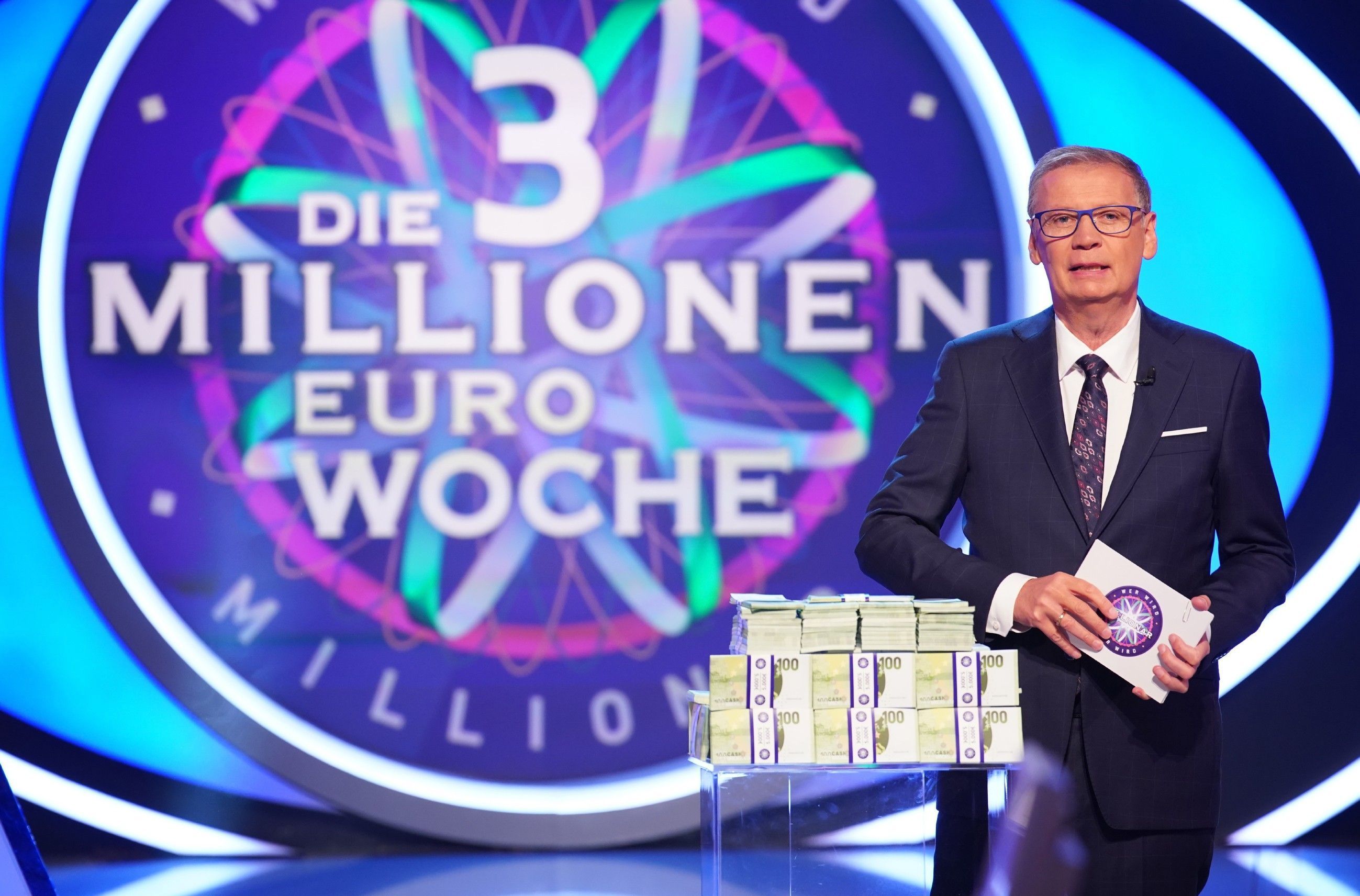 Moderator Günther Jauch bei der TV-Show „Wer wird Millionär“ des Senders „RTL“, hier zu sehen am 2. Januar 2023.