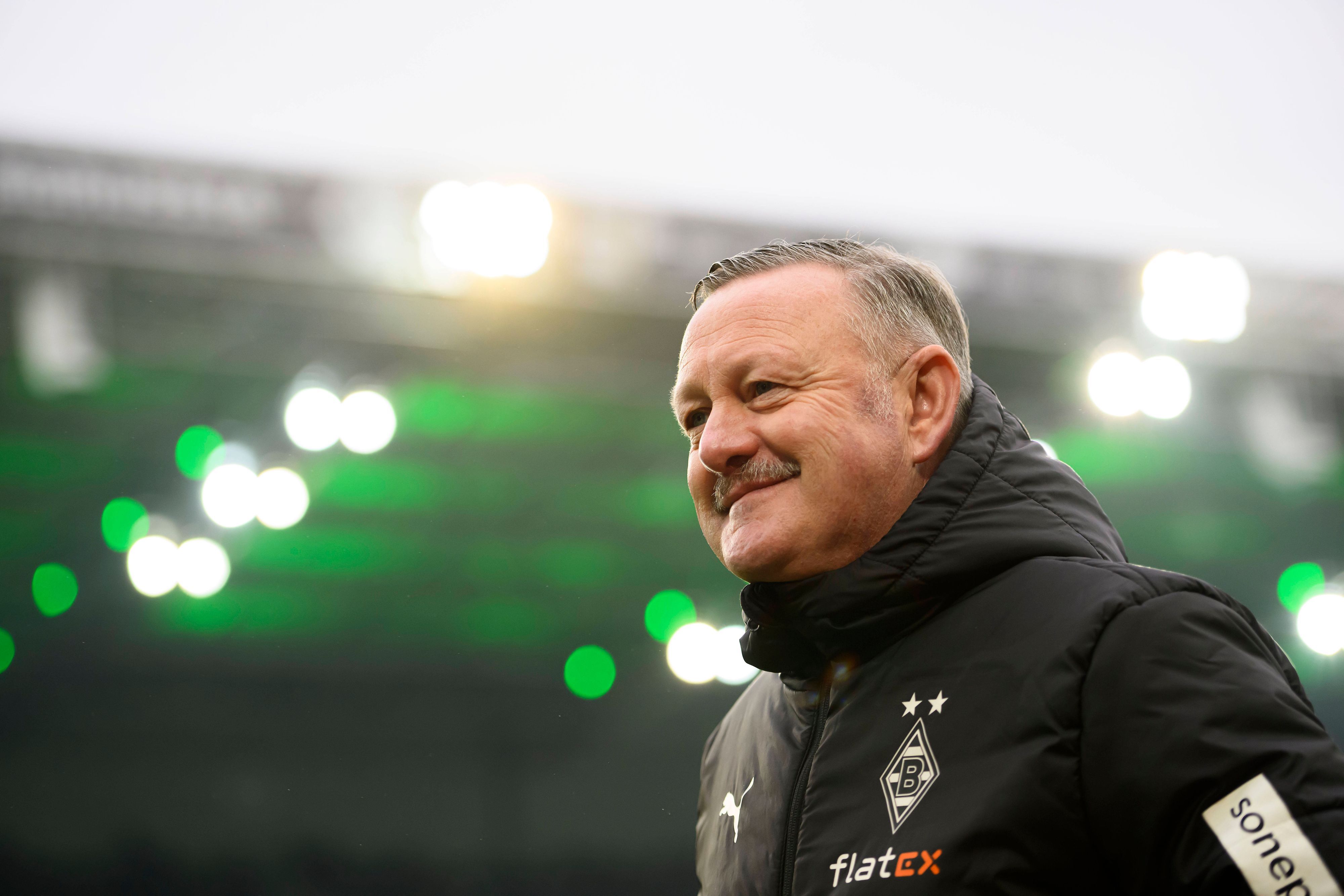 Roland Virkus, Sportdirektor von Borussia Mönchengladbach, hier am 18. Februar 2023 vor dem Bundesliga-Spiel gegen den FC Bayern München, blickt dem Wiedersehen mit Ex-Kollege Max Eberl am Samstag (11. März/15.30 Uhr) in Leipzig mit Freude entgegen.