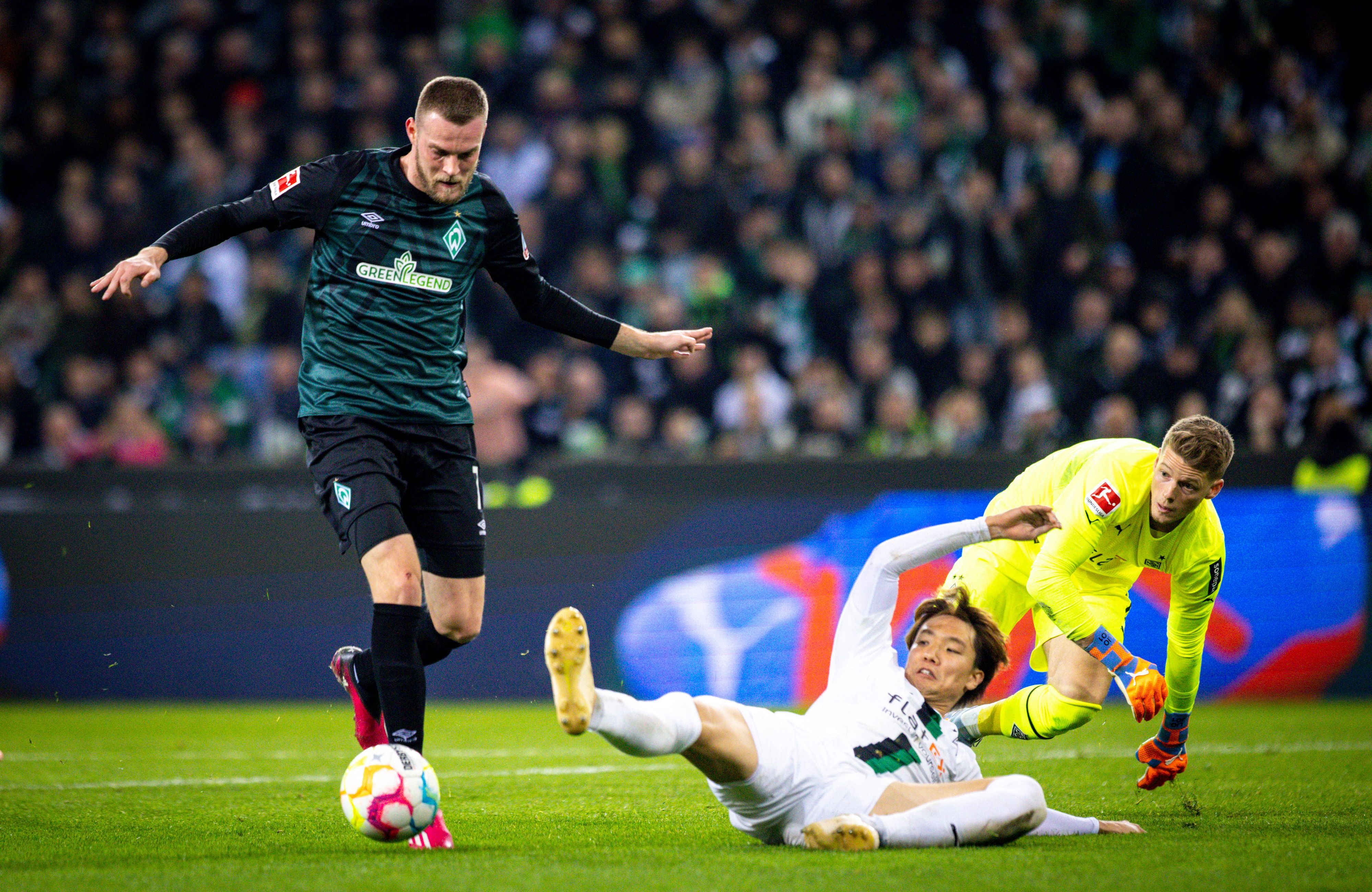 Marvin Ducksch trifft für Werder in Gladbach.