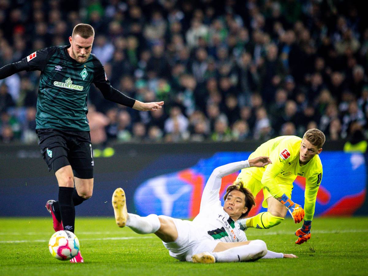 Marvin Ducksch trifft für Werder in Gladbach.
