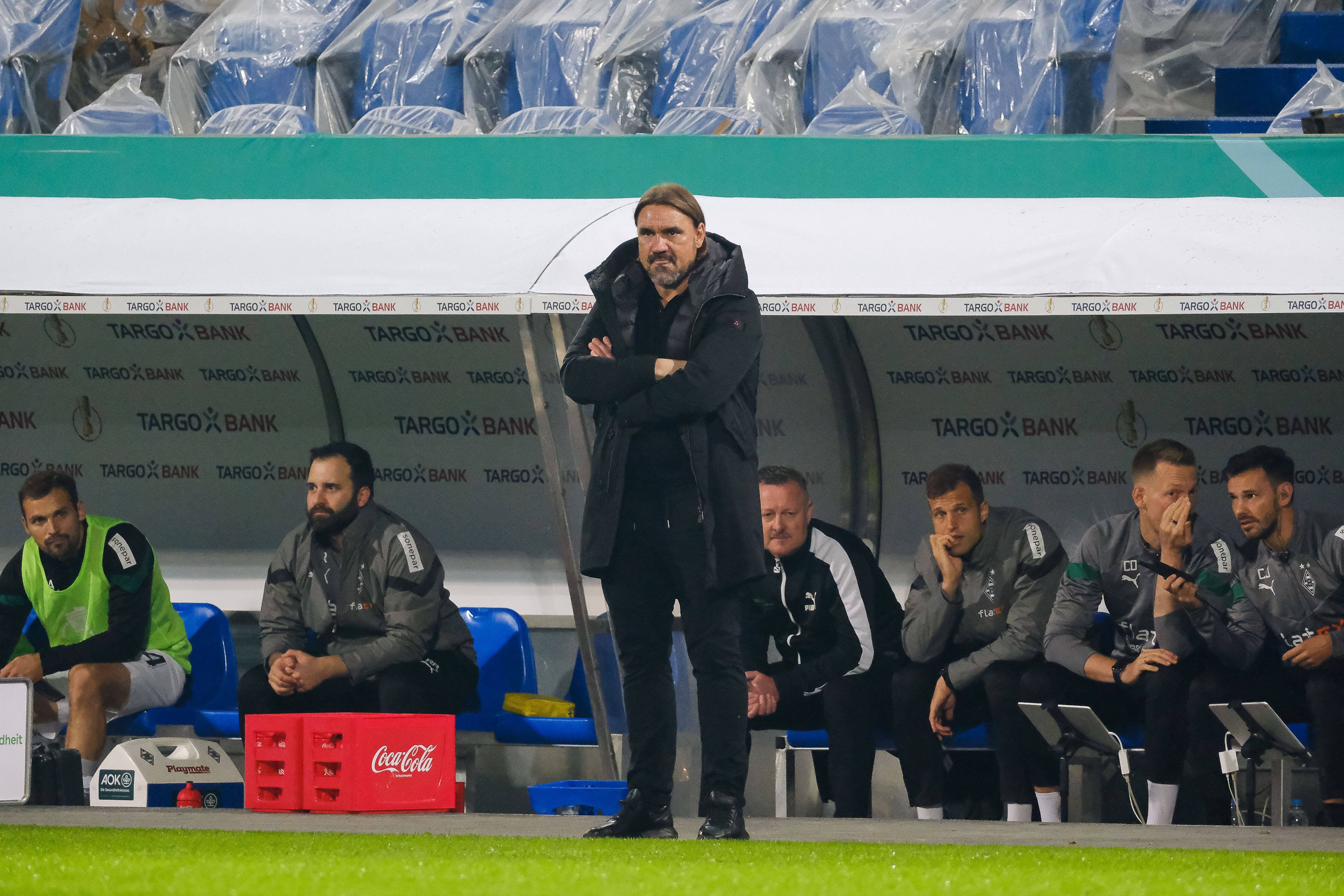Gebrauchter Abend für Daniel Farke: Am 18. Oktober 2022 unterlag Farke mit Borussia Mönchengladbach dem SV Darmstadt 98 im DFB-Pokal mit 1:2.