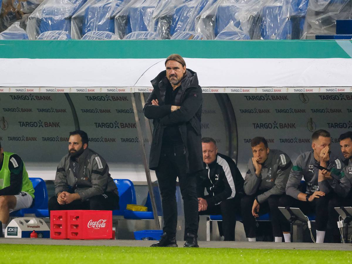 Gebrauchter Abend für Daniel Farke: Am 18. Oktober 2022 unterlag Farke mit Borussia Mönchengladbach dem SV Darmstadt 98 im DFB-Pokal mit 1:2.