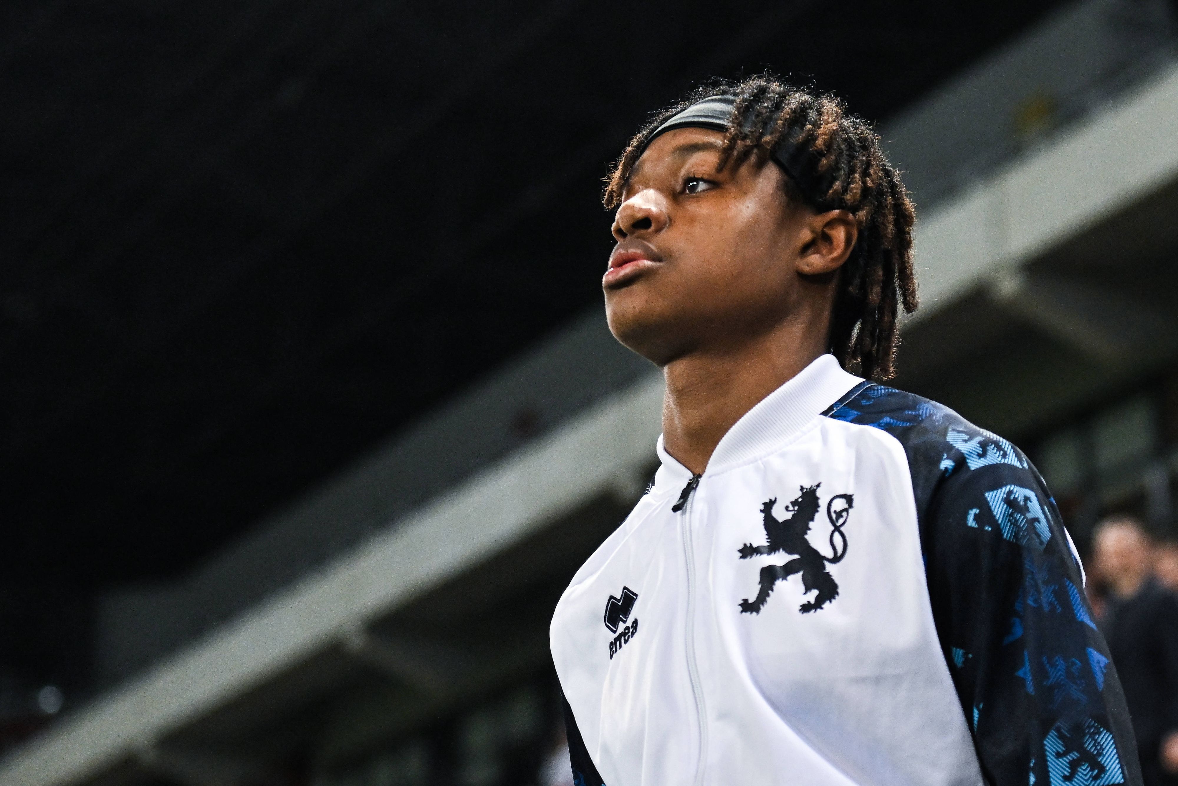 Yvandro Borges Sanches, hier am 23. März 2023, kann mittlerweile mit erst 18 Jahren 18 A-Länderspiele für Luxemburg vorweisen. Das Foto zeigt den Spieler von Borussia Mönchengladbach vor einem Länderspiel in der Slowakei.