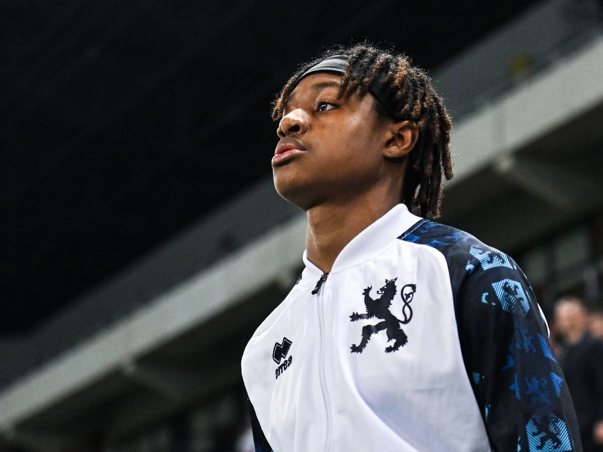 Yvandro Borges Sanches, hier am 23. März 2023, kann mittlerweile mit erst 18 Jahren 18 A-Länderspiele für Luxemburg vorweisen. Das Foto zeigt den Spieler von Borussia Mönchengladbach vor einem Länderspiel in der Slowakei.