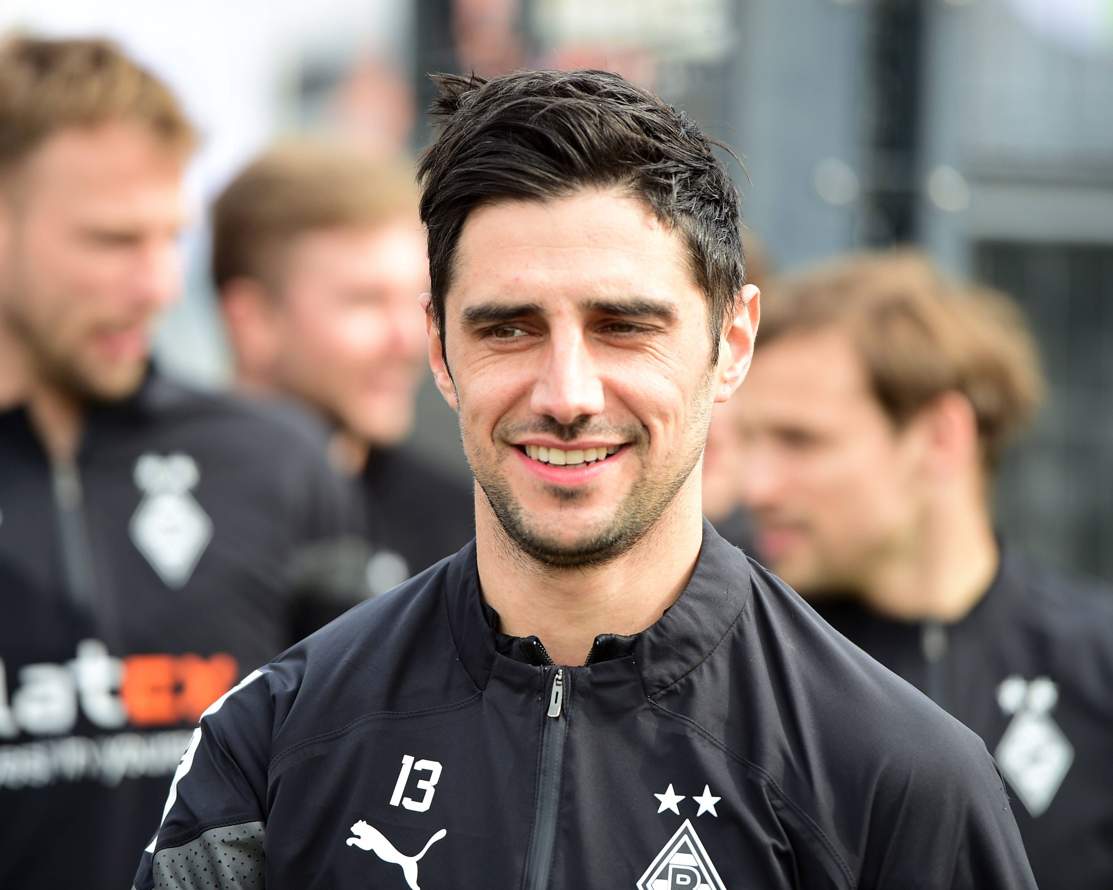 Lars Stindl, Kapitän von Borussia Mönchengladbach, wird den Klub im Sommer nach acht Jahren verlassen. Das Foto zeigt ihn bei einer Trainingseinheit im Borussia-Park am 13. April 2023.