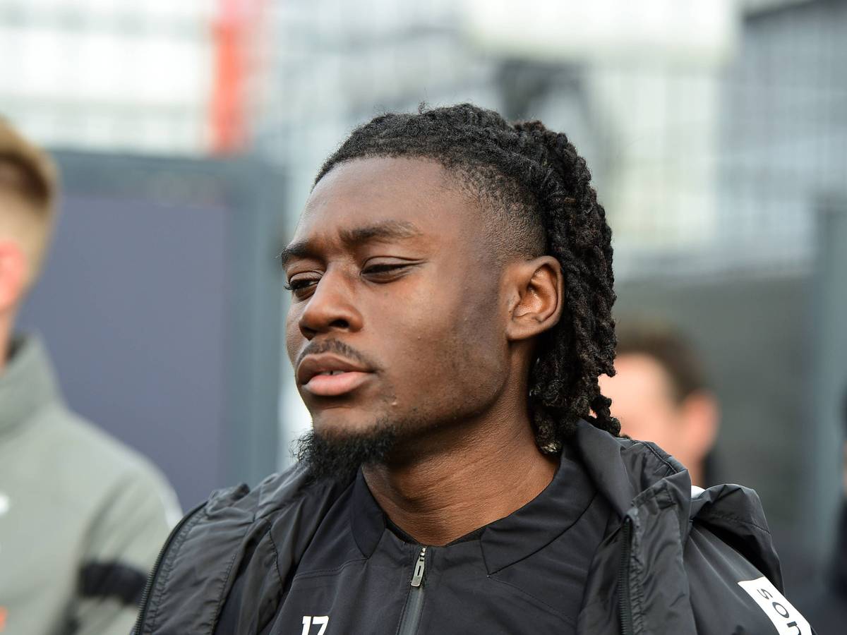 Manu Koné, hier bei einer Trainingseinheit von Borussia Mönchengladbach am 12. April 2023, wird wegen seiner starken Auftritte von vielen als Verkaufskandidat im Sommer gehandelt.