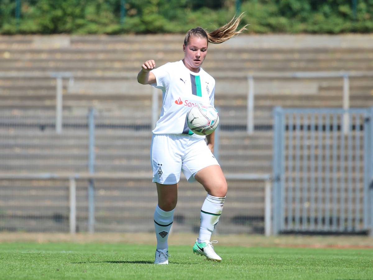 Britt van Rijswijk am 28. August 2022 im Spiel der Frauen von Borussia Mönchengladbach gegen den VFR Warbeyen.