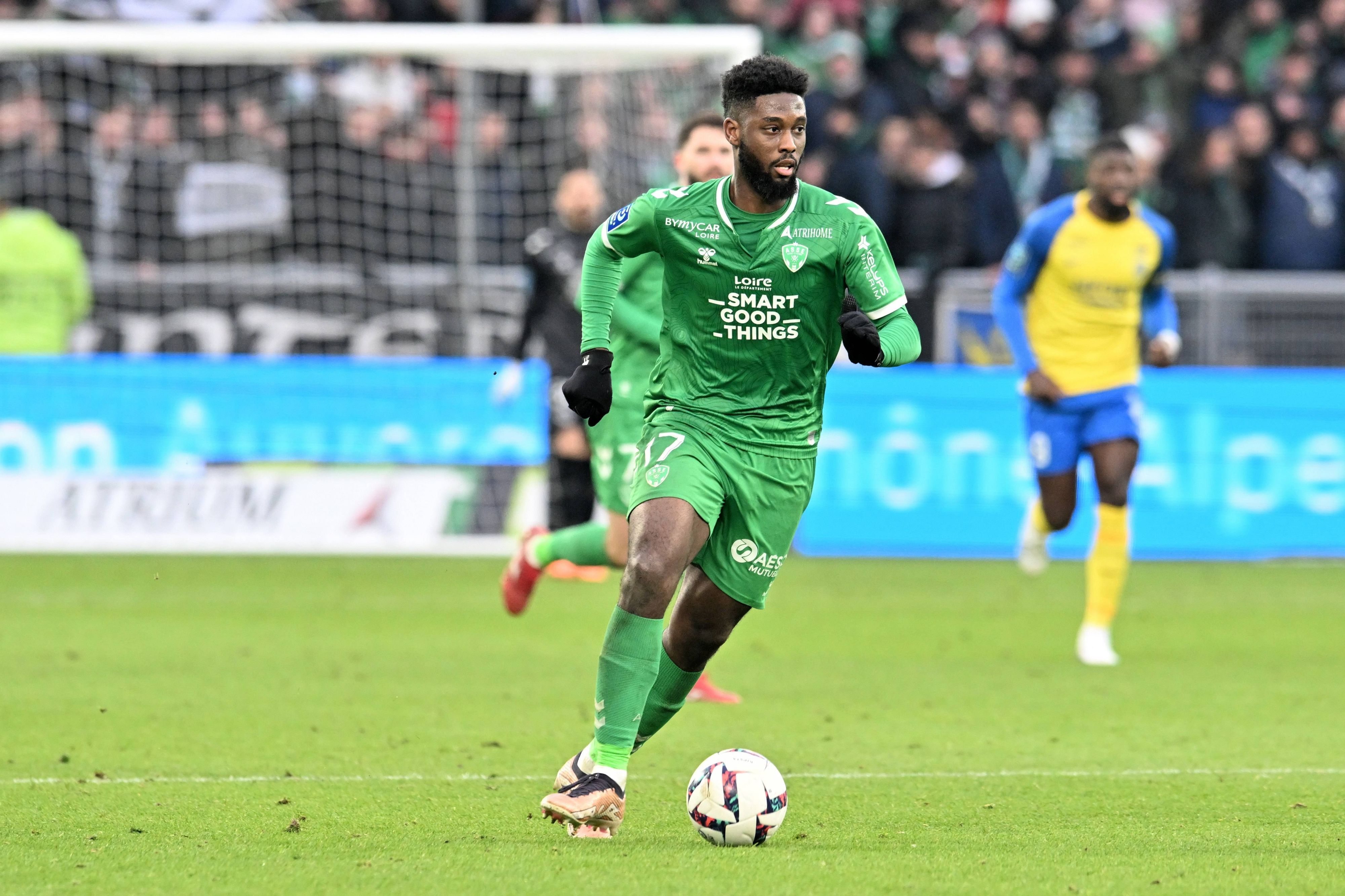 Jean-Philippe Krasso, hier am 28. Januar 2023, spielt aktuell für AS Saint-Etienne und ist gebürtiger Stuttgarter.