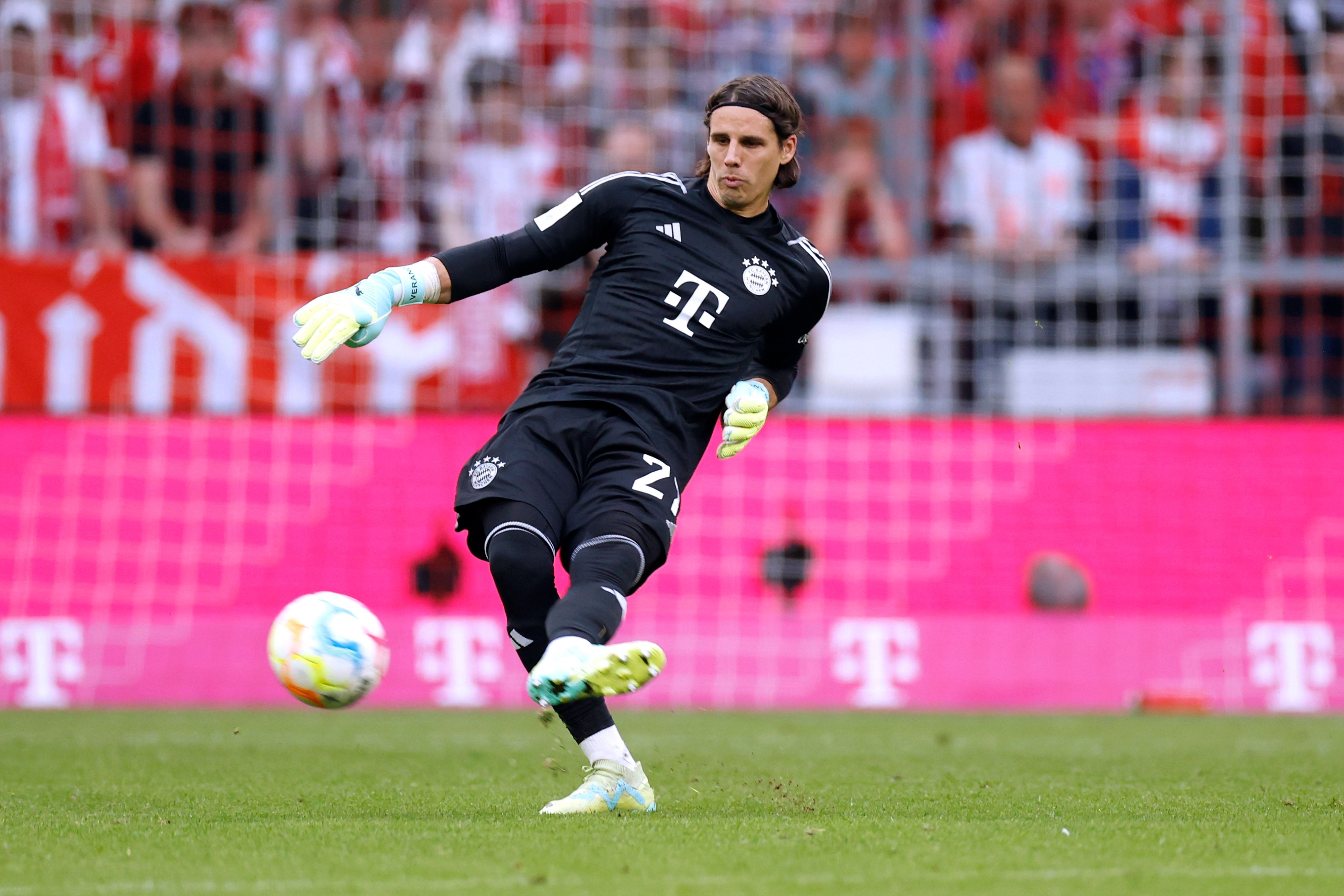 Yann Sommer, Ex-Torhüter von Borussia Mönchengladbach, kann sich einen Verbleib beim FC Bayern München vorstellen. Das Foto zeigt ihn am, 20. Mai beim Spiel gegen RB Leipzig.