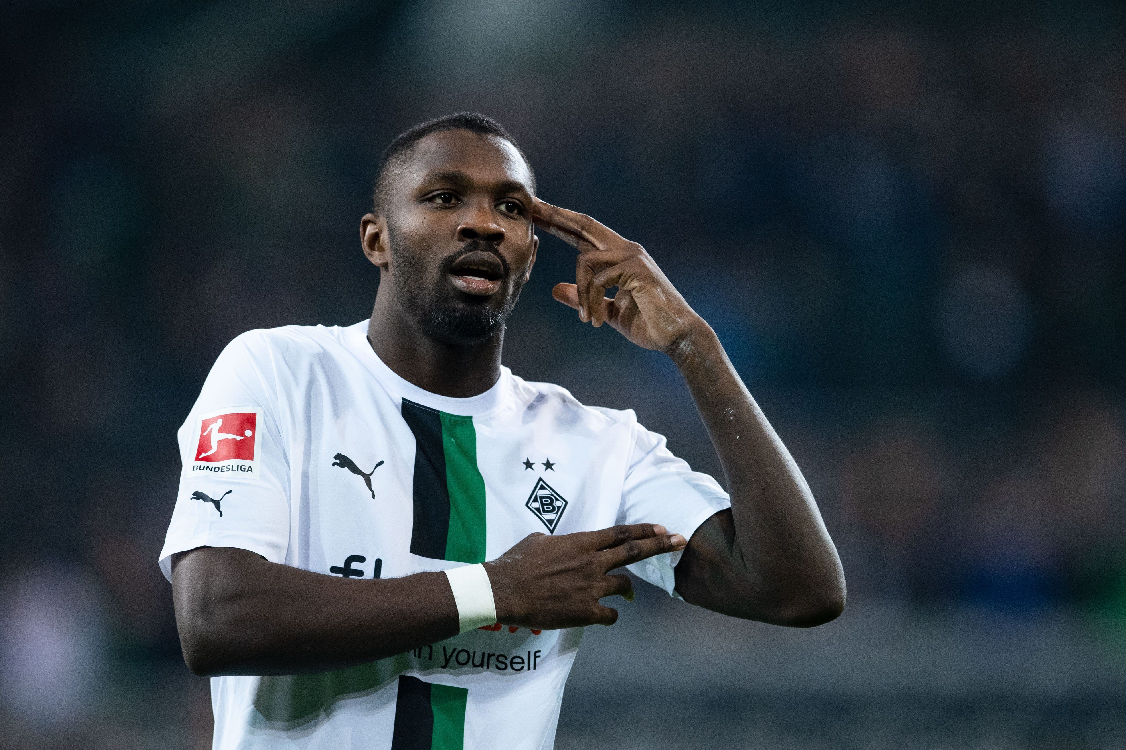 Torjubel von Marcus Thuram im Trikot von Borussia Mönchengladbach