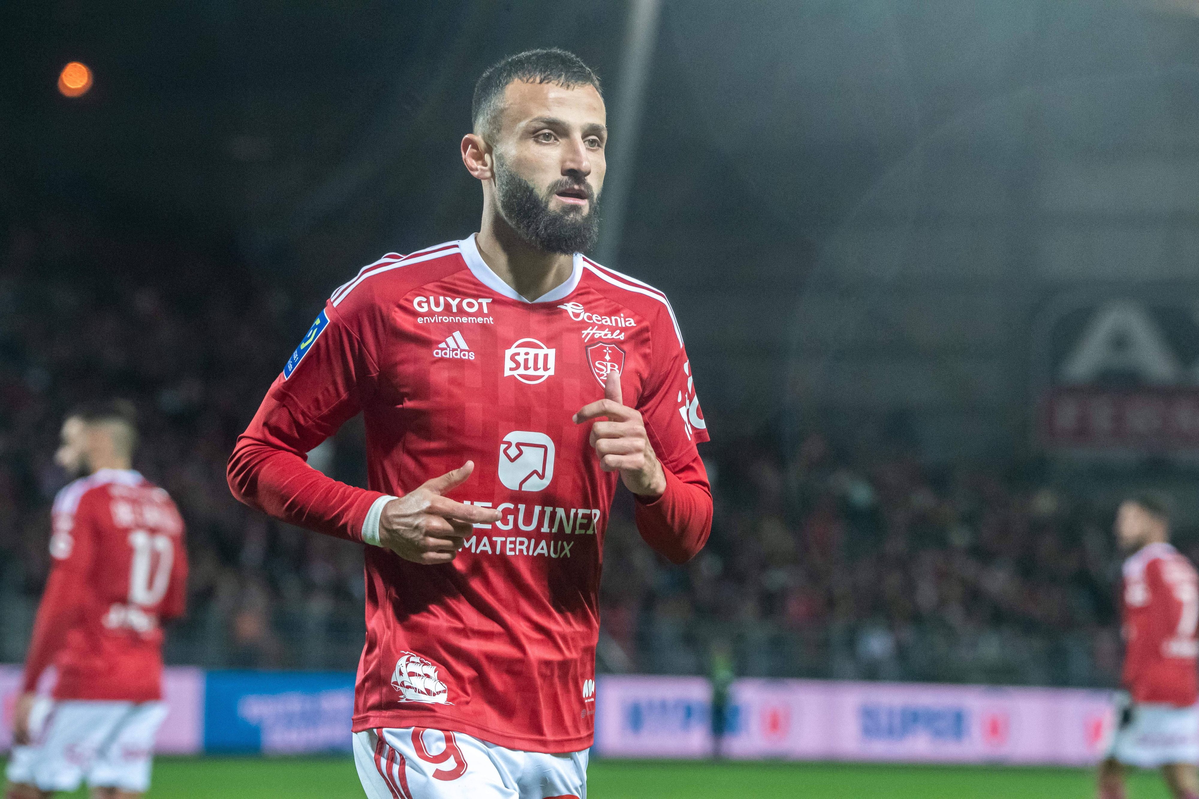 Franck Honorat von Stade Brest, hier bei einem Spiel gegen Olympique Lyon am 28. Dezember 2022, soll noch immer interessant für Borussia Mönchengladbach sein.