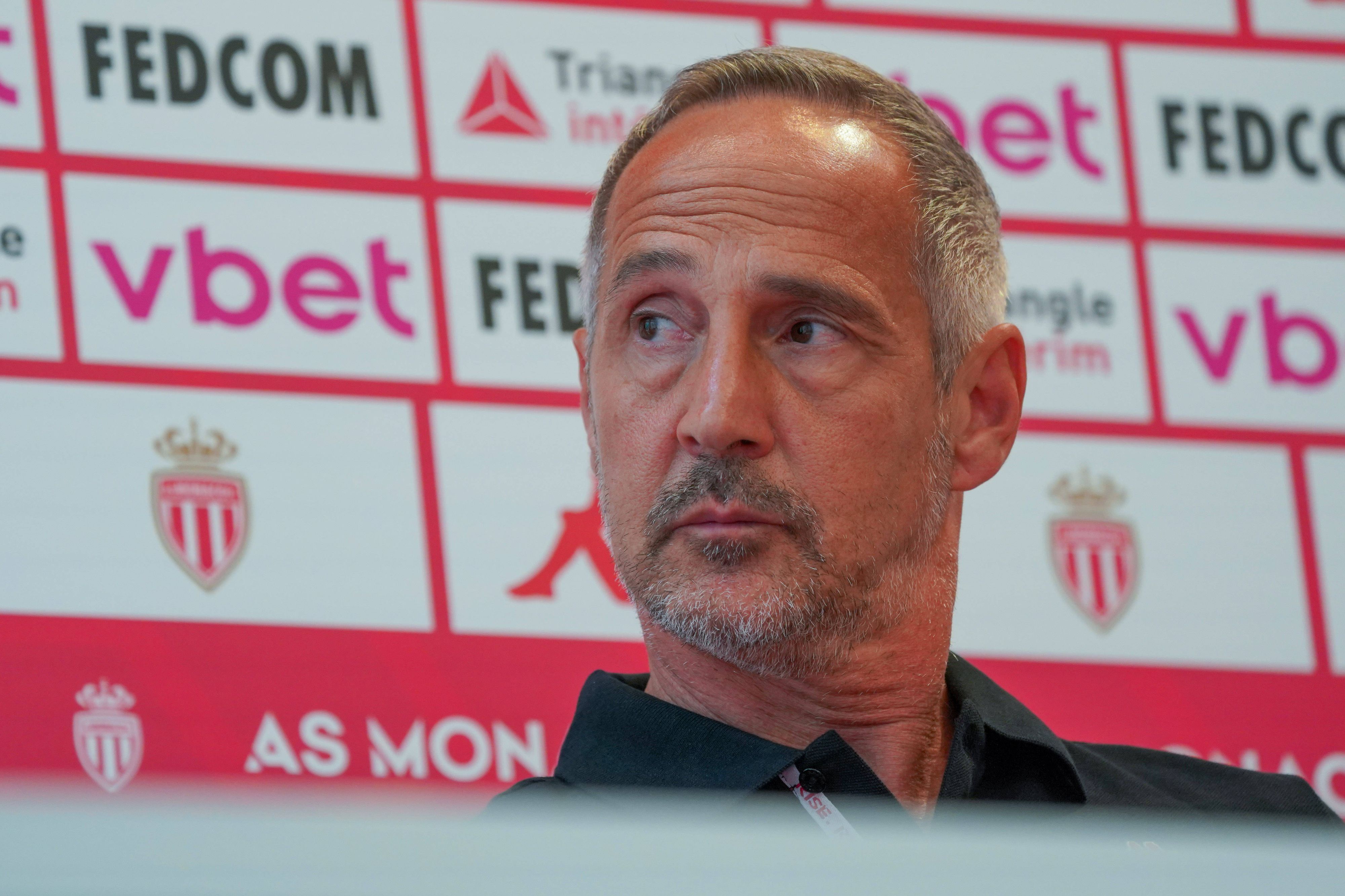 Adi Hütter, Ex-Coach von Borussia Mönchengladbach, hier bei seiner Vorstellung als neuer Trainer der AS Monaco am 6. Juli 2023.