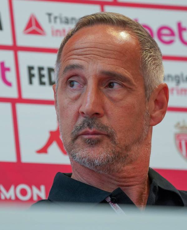 Adi Hütter, Ex-Coach von Borussia Mönchengladbach, hier bei seiner Vorstellung als neuer Trainer der AS Monaco am 6. Juli 2023.