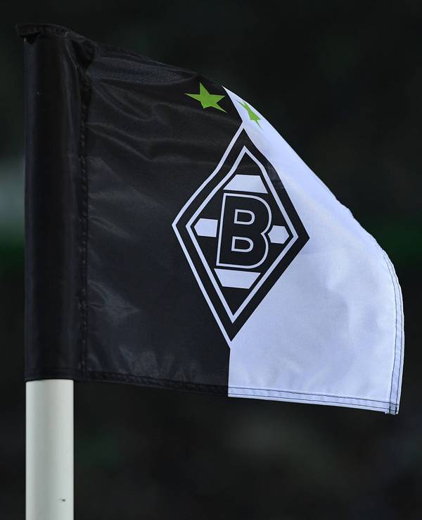 Die Eckfahne von Borussia Mönchengladbach am 23.04.2023 im Borussia-Park.