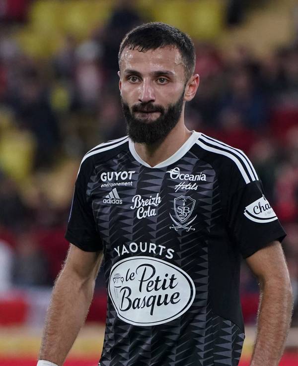 Franck Honorat, Neuzugang von Borussia Mönchengladbach, hier am 1. Januar 2023 bei einem Spiel seines Ex-Klubs Stade Brest bei der AS Monaco.