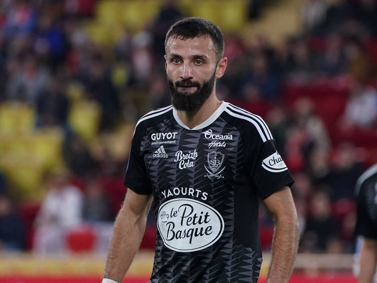 Franck Honorat, Neuzugang von Borussia Mönchengladbach, hier am 1. Januar 2023 bei einem Spiel seines Ex-Klubs Stade Brest bei der AS Monaco.