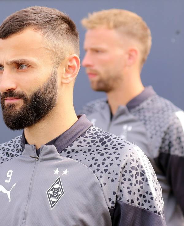 Franck Honorat, Neuzugang von Borussia Mönchengladbach, zeigte sich am Freitag (14. Juli 2023) erstmals den Fans auf dem Trainingsgelände im Borussia-Park.