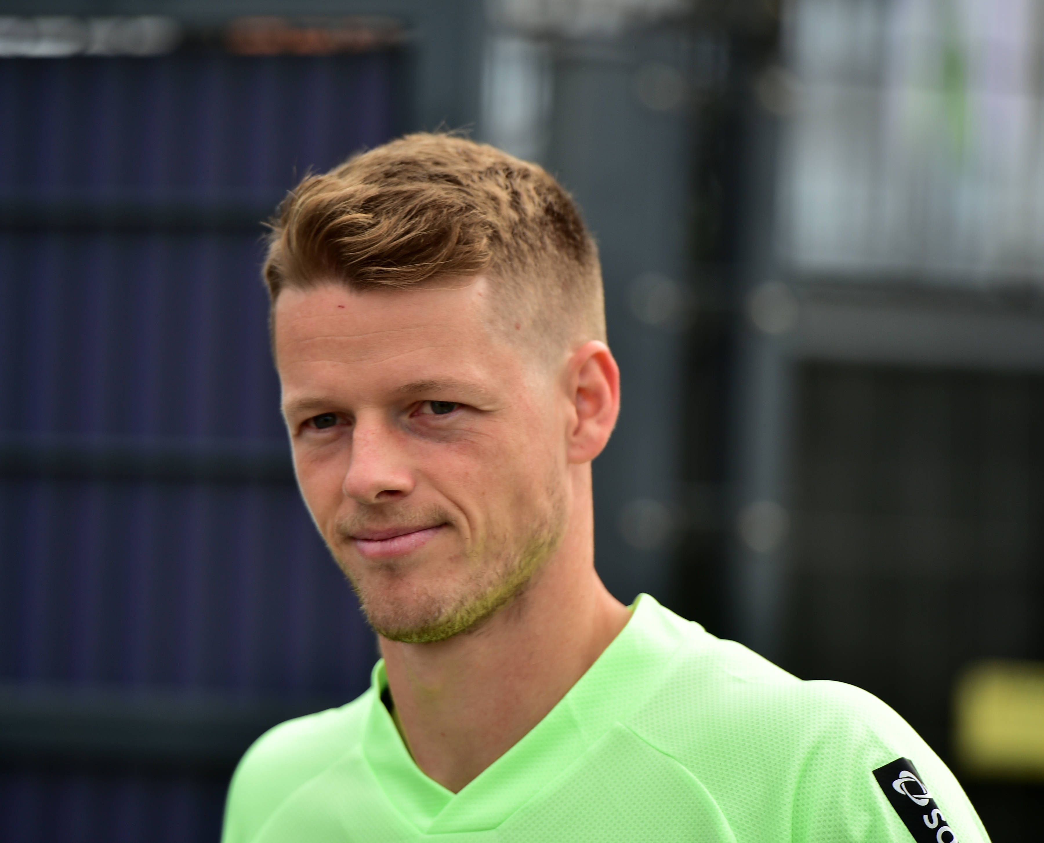 Jonas Omlin, hier zu sehen am 14. Juli 2023 beim Training im Borussia-Park, ist neuer Kapitän von Borussia Mönchengladbach.