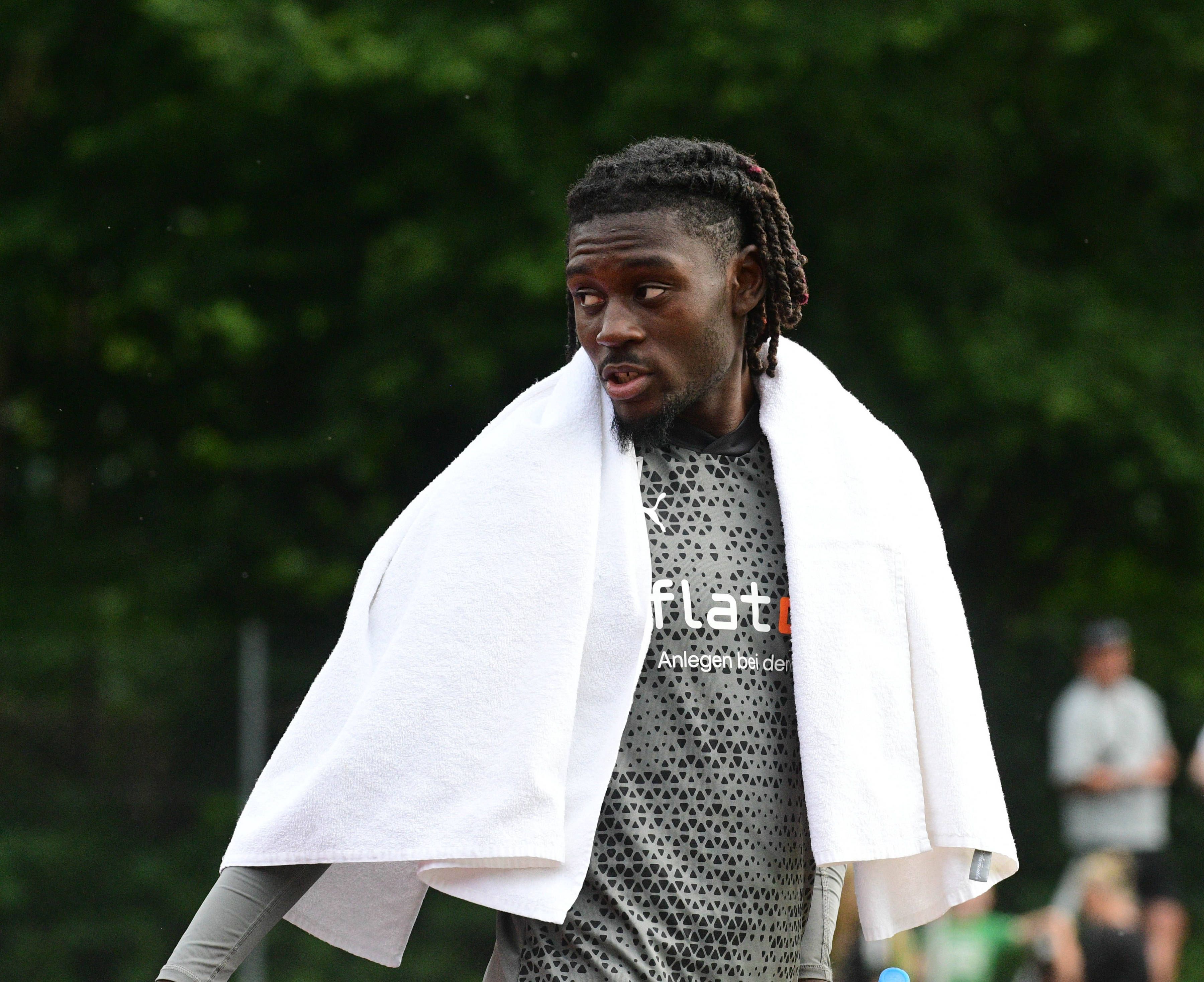 Manu Koné am 23. Juli 2023 nach einer Reha-Einheit im Trainingslager von Borussia Mönchengladbach in Rottach-Egern.