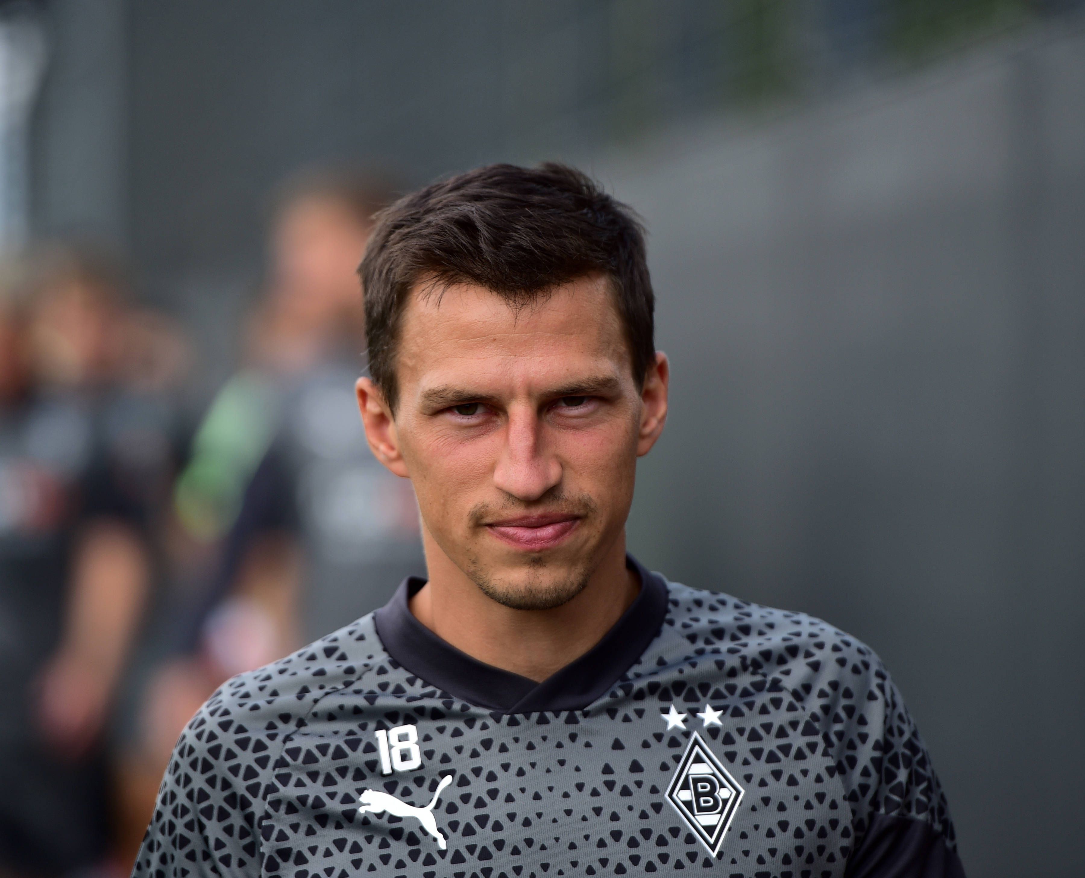 Stefan Lainer von Borussia Mönchengladbach, hier am 17. Juli 2023 bei einer Trainingseinheit der Fohlen im Borussia-Park.