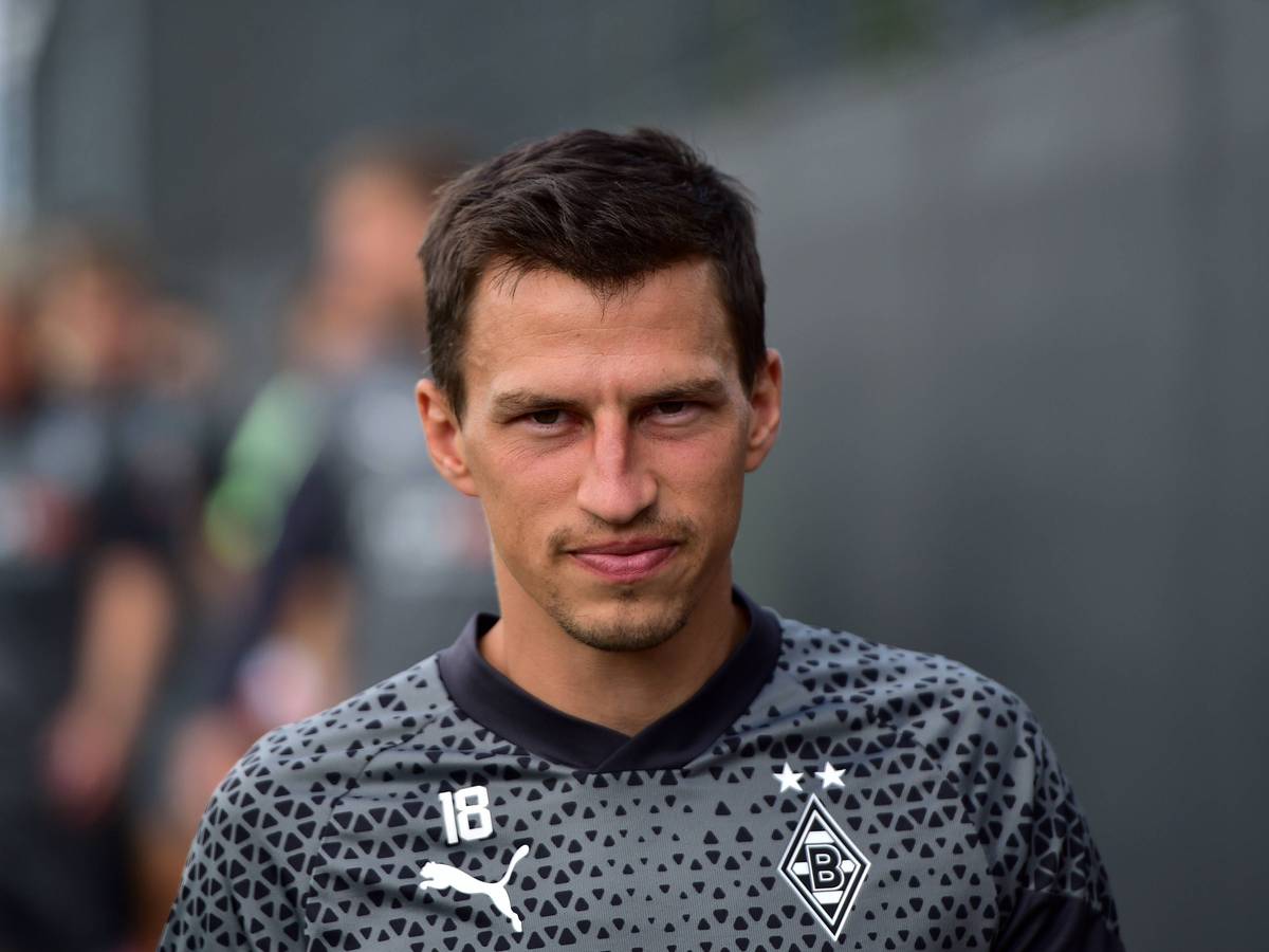 Stefan Lainer von Borussia Mönchengladbach, hier am 17. Juli 2023 bei einer Trainingseinheit der Fohlen im Borussia-Park.