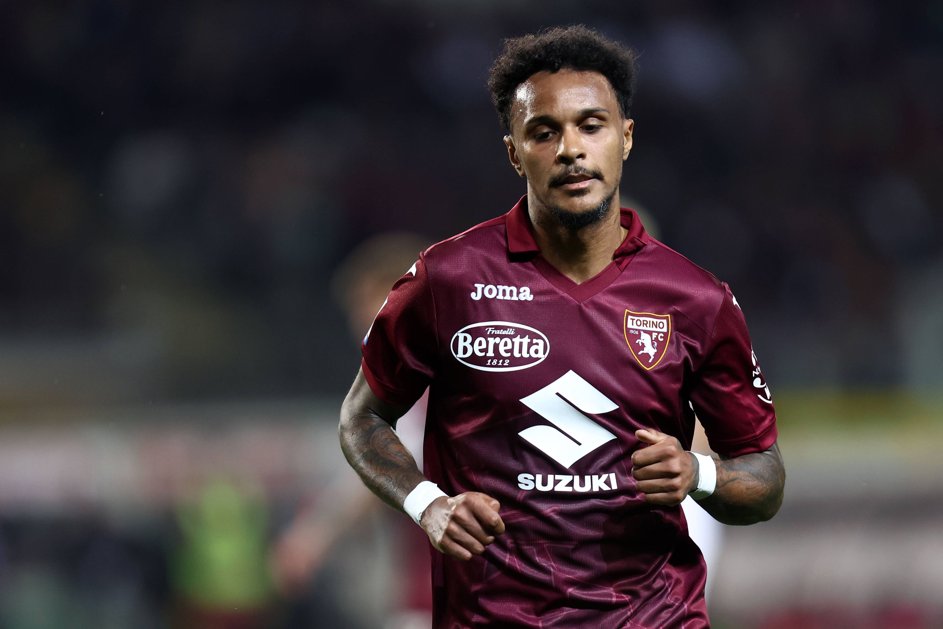 Torino Fc - Atalanta Bc Valentino Lazaro of Torino Fc looks on during the Serie A match beetween Torino Fc and Atalanta Bc at Stadio Olimpico on April 29, 2023 in Turin, Italy . Torino Stadio Olimpico Italy Copyright: xMarcoxCanonierox