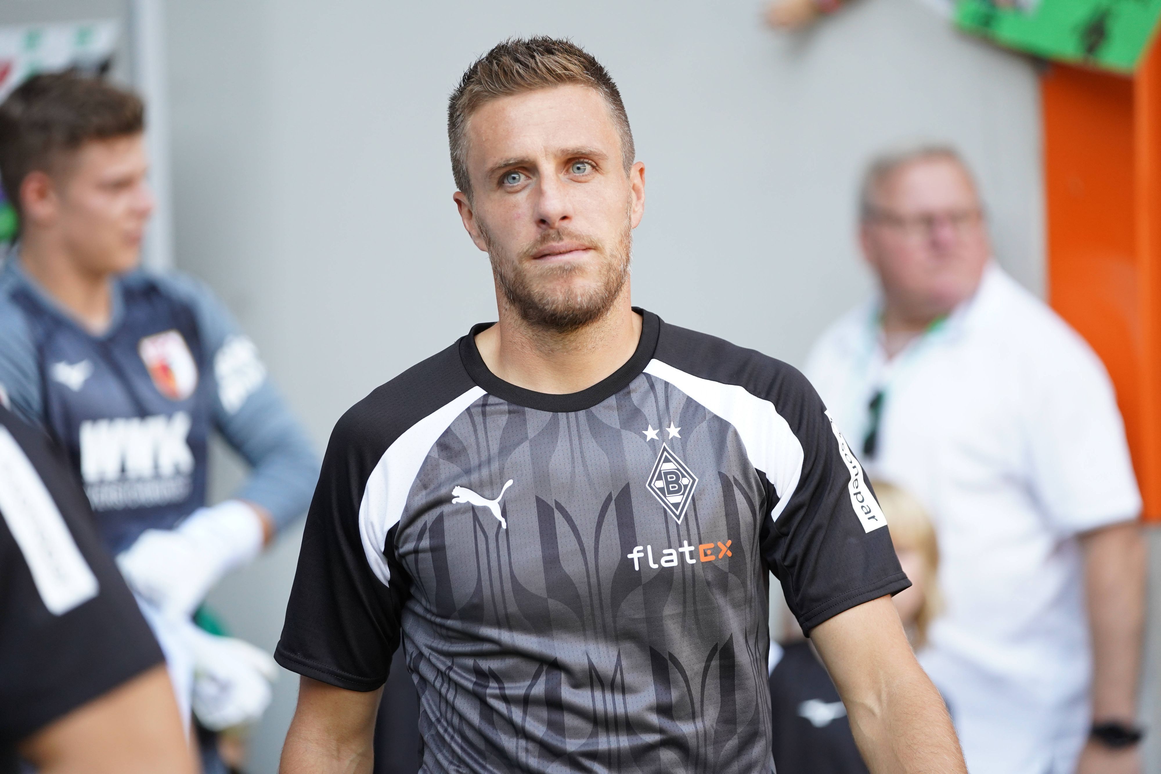 Patrick Herrmann von Borussia Mönchengladbach hier am 19. August 2023 im Rahmen des Bundesliga-Spiels beim FC Augsburg.