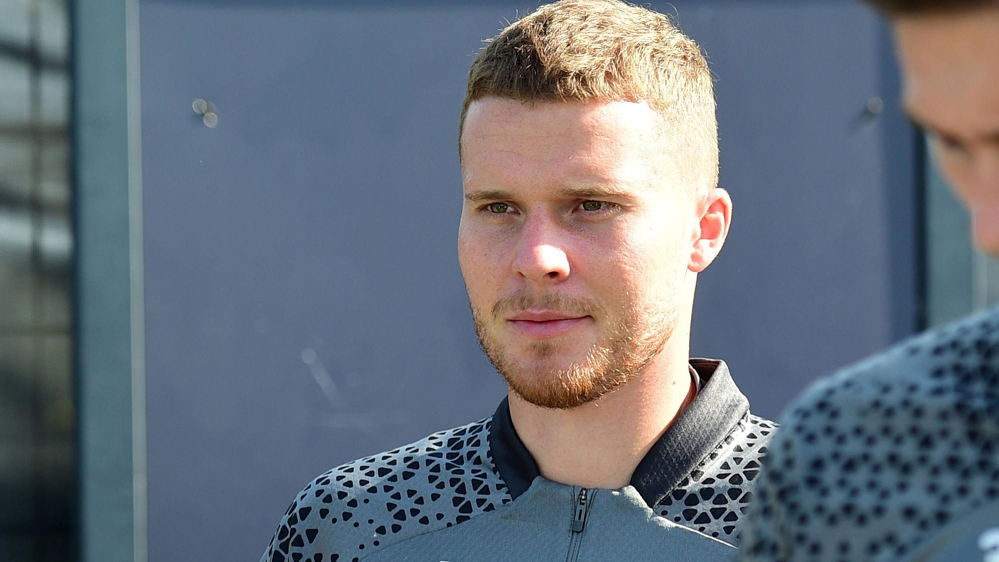 Nico Elvedi von Borussia Mönchengladbach, hier am 31. August 2023 im Rahmen einer Trainingseinheit im Borussia-Park in Nahaufnahme.
