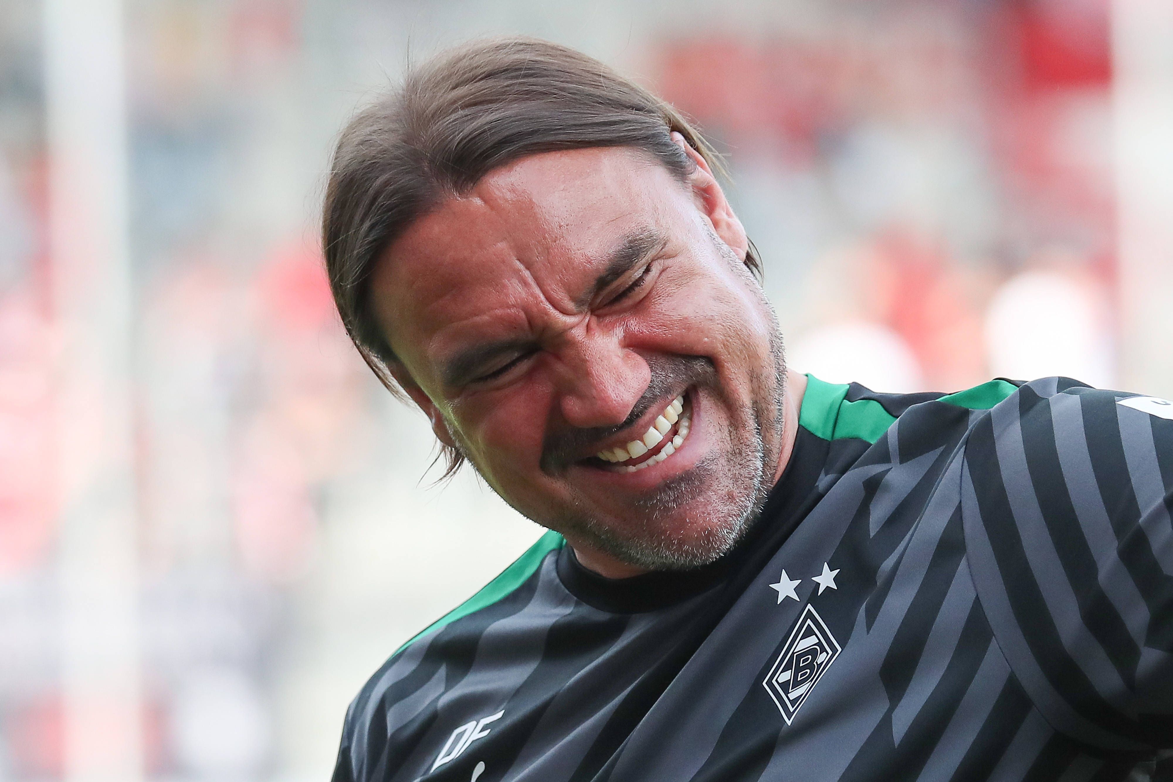 Daniel Farke lacht im Dress von Borussia Mönchengladbach.