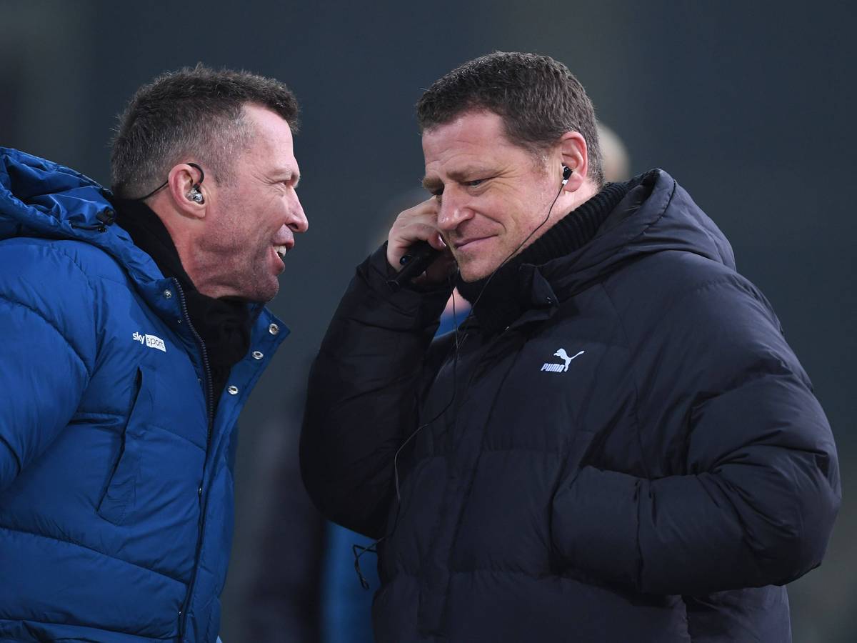 Max Eberl unterhält sich mit Lothar Matthäus.