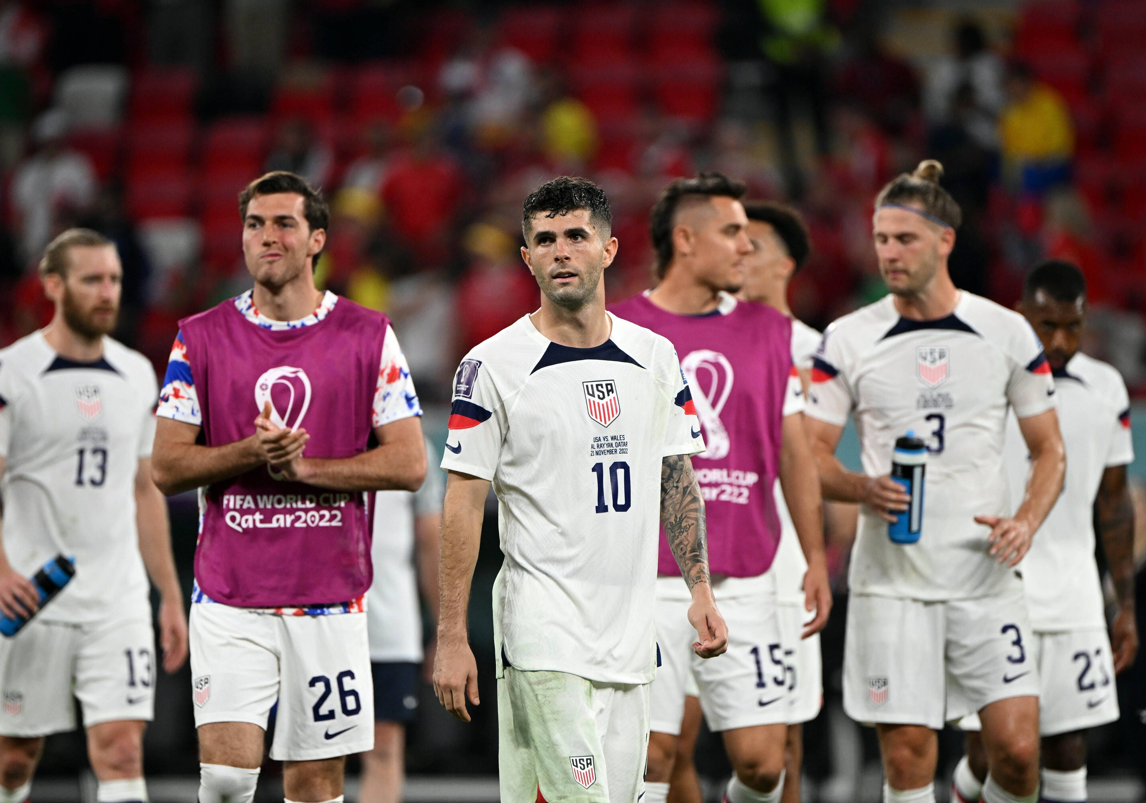 Die Nationalspieler der USA nach einem WM-Spiel.