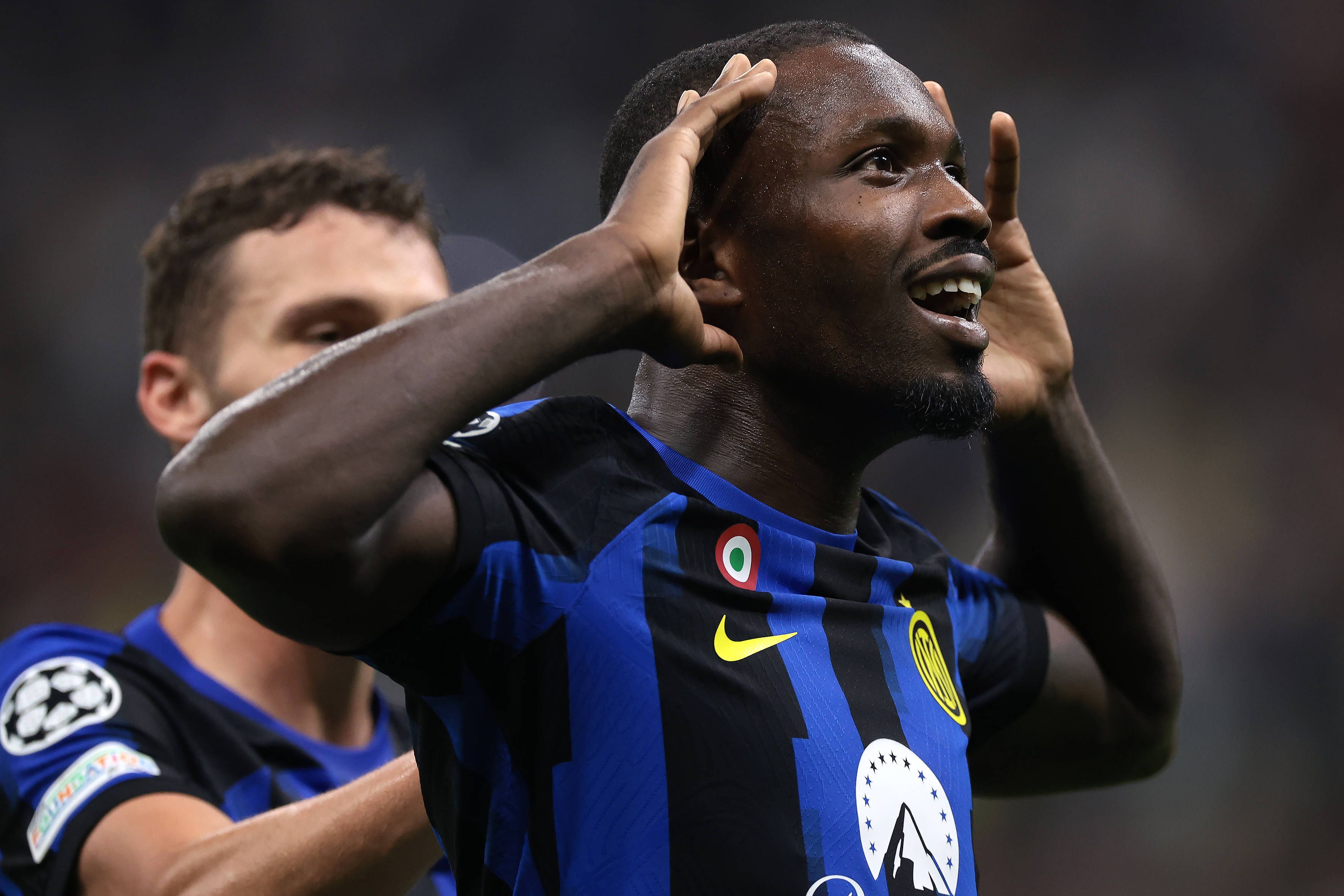 Marcus Thuram bejubelt einen Treffer für Inter.