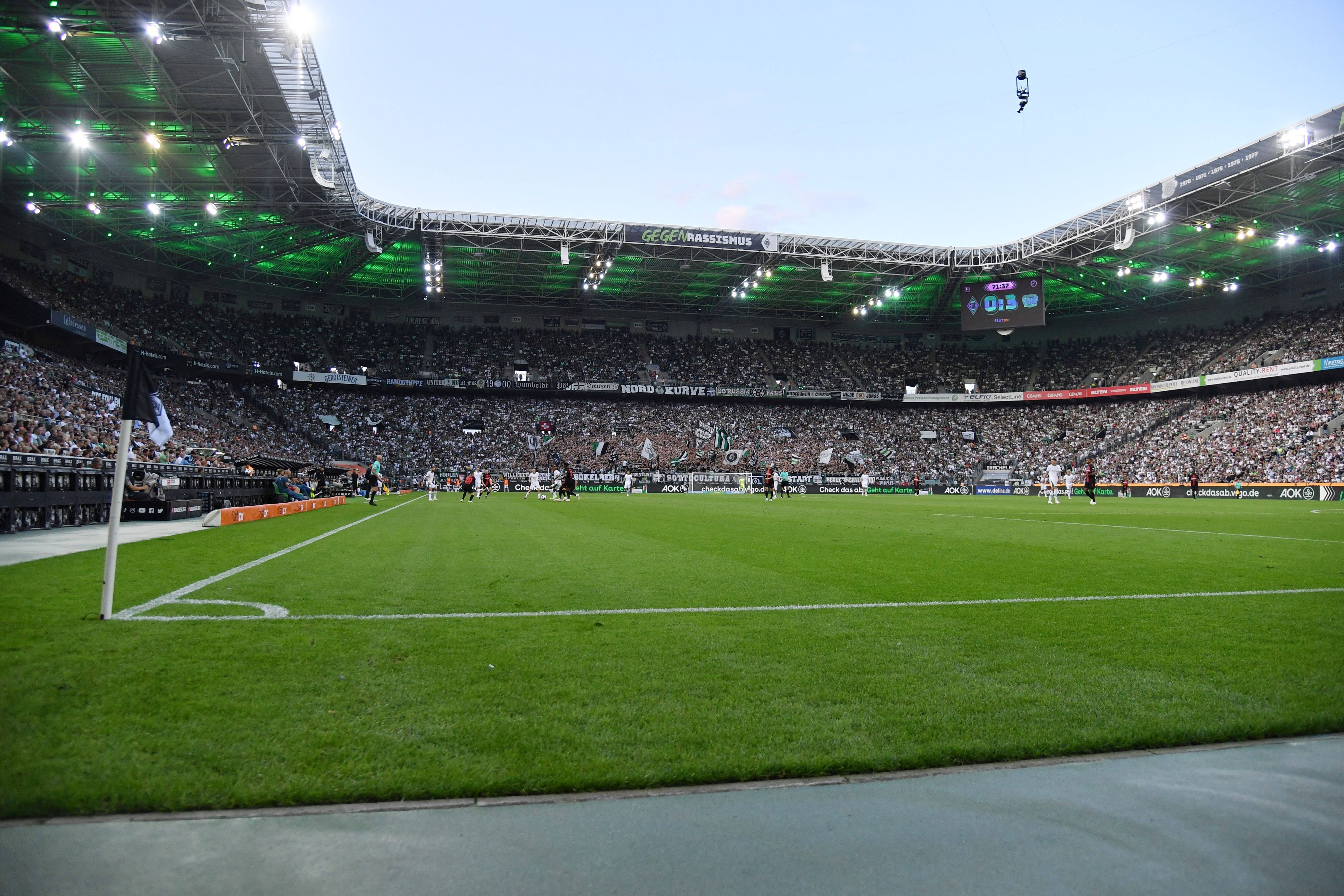 Der Borussia-Park beim Spiel der Fohlenelf gegen Bayer Leverkusen.