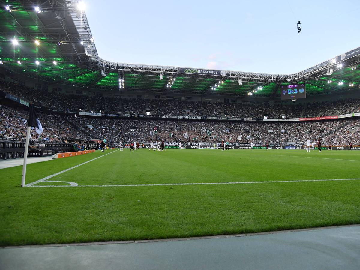 Der Borussia-Park beim Spiel der Fohlenelf gegen Bayer Leverkusen.