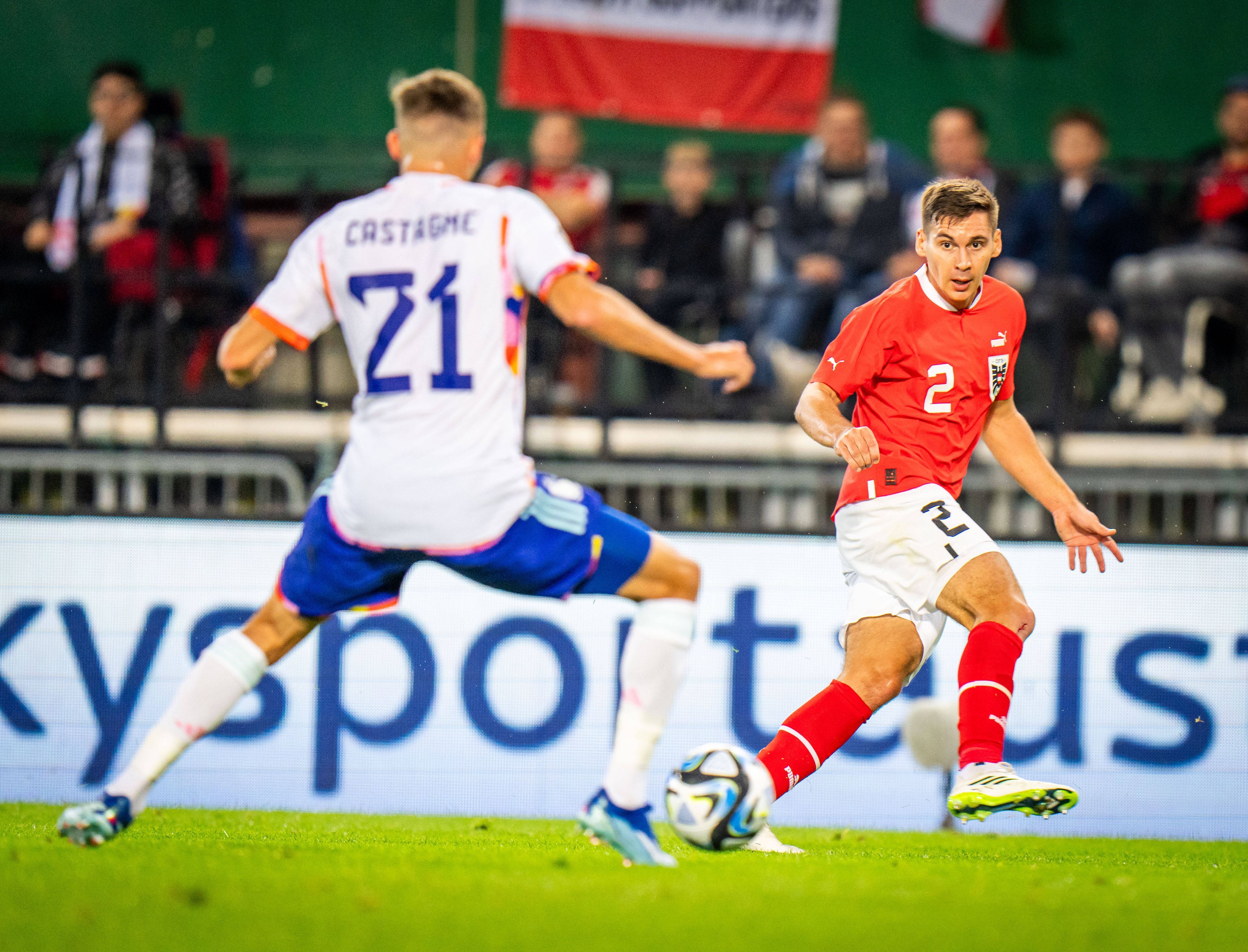 Profi von Borussia Mönchengladbach im Länderspiel mit Österreich.