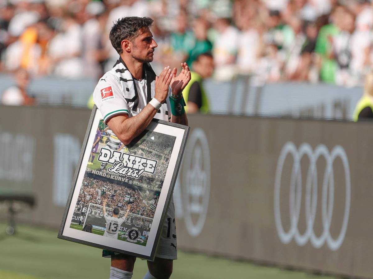 Ehemaliger Kapitän von Borussia Mönchengladbach bei seiner Verabschiedung.